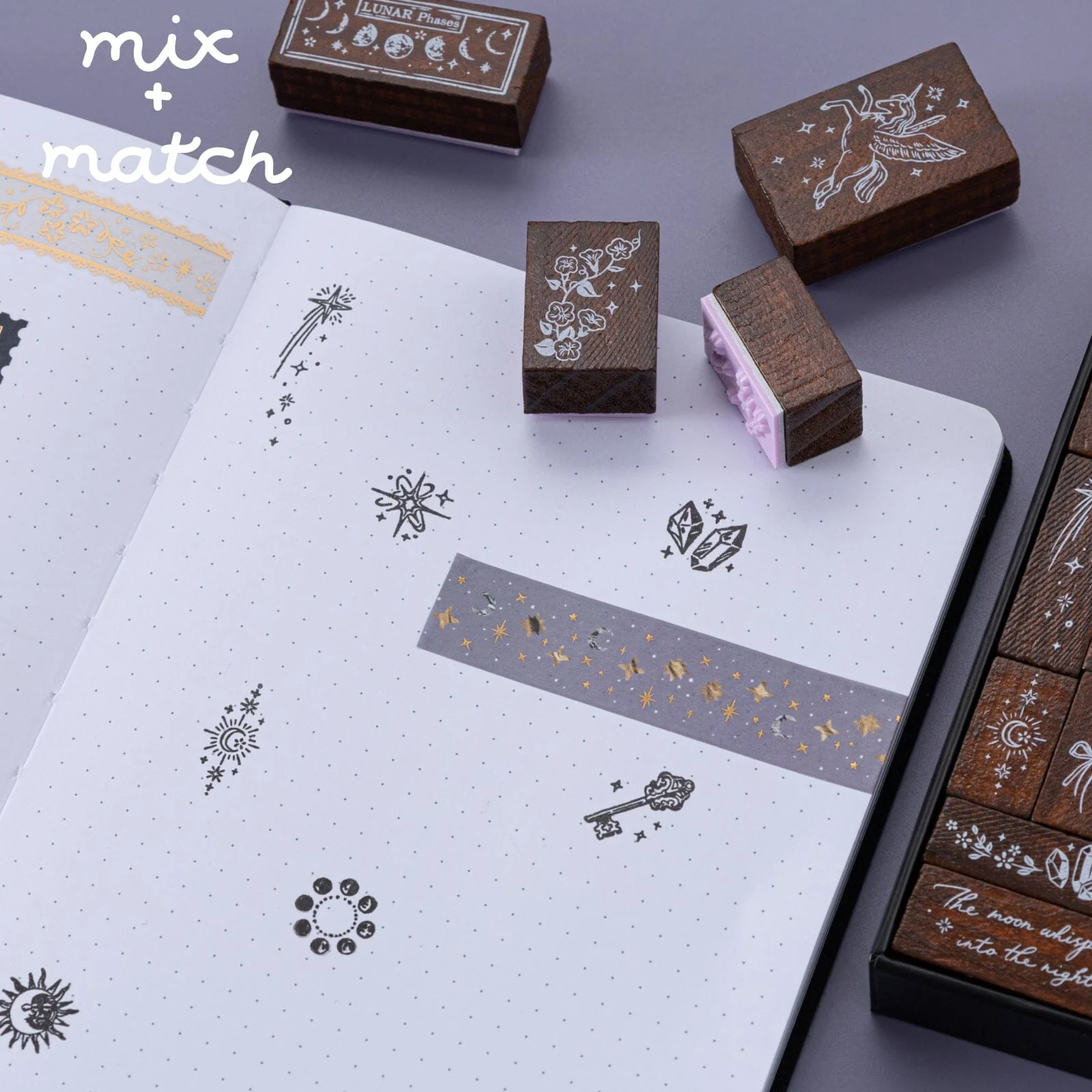 Tsuki ‘Moonflower Magic’ Bullet Journal Stamp Set ☾ - Image 7