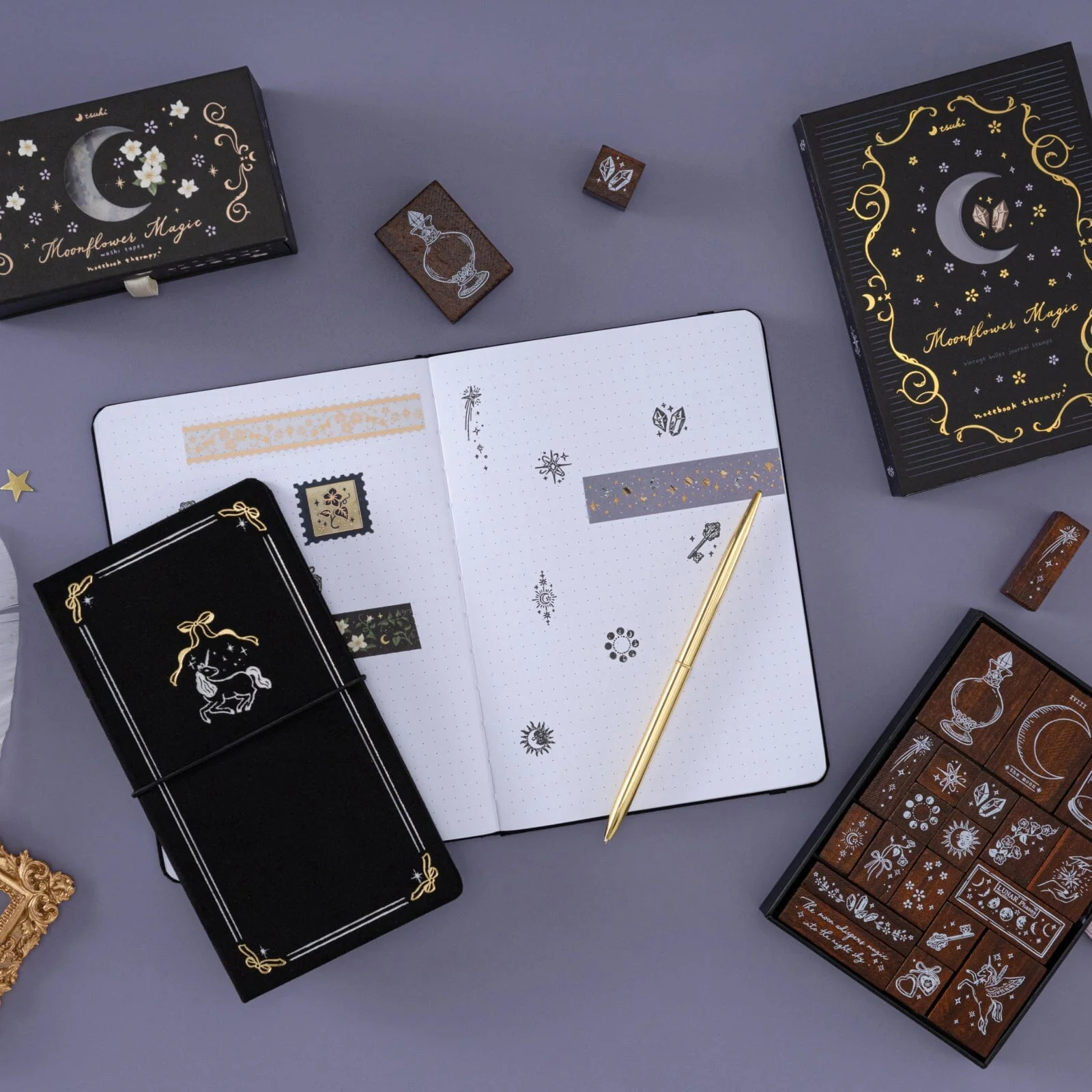 Tsuki ‘Moonflower Magic’ Bullet Journal Stamp Set ☾ - Image 8