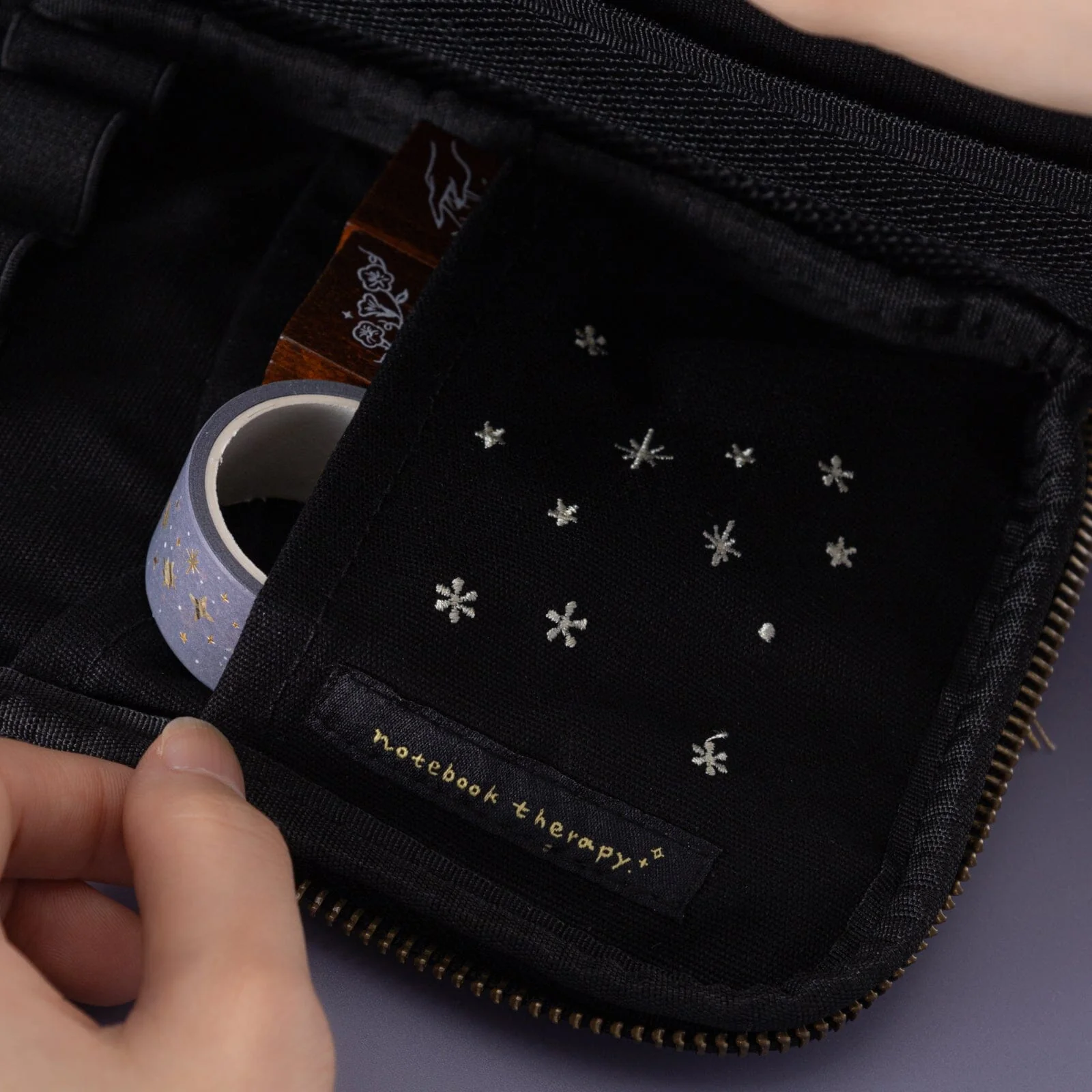Tsuki ‘Moonflower Magic’ Travel Pen Pouch ☾ - Image 3