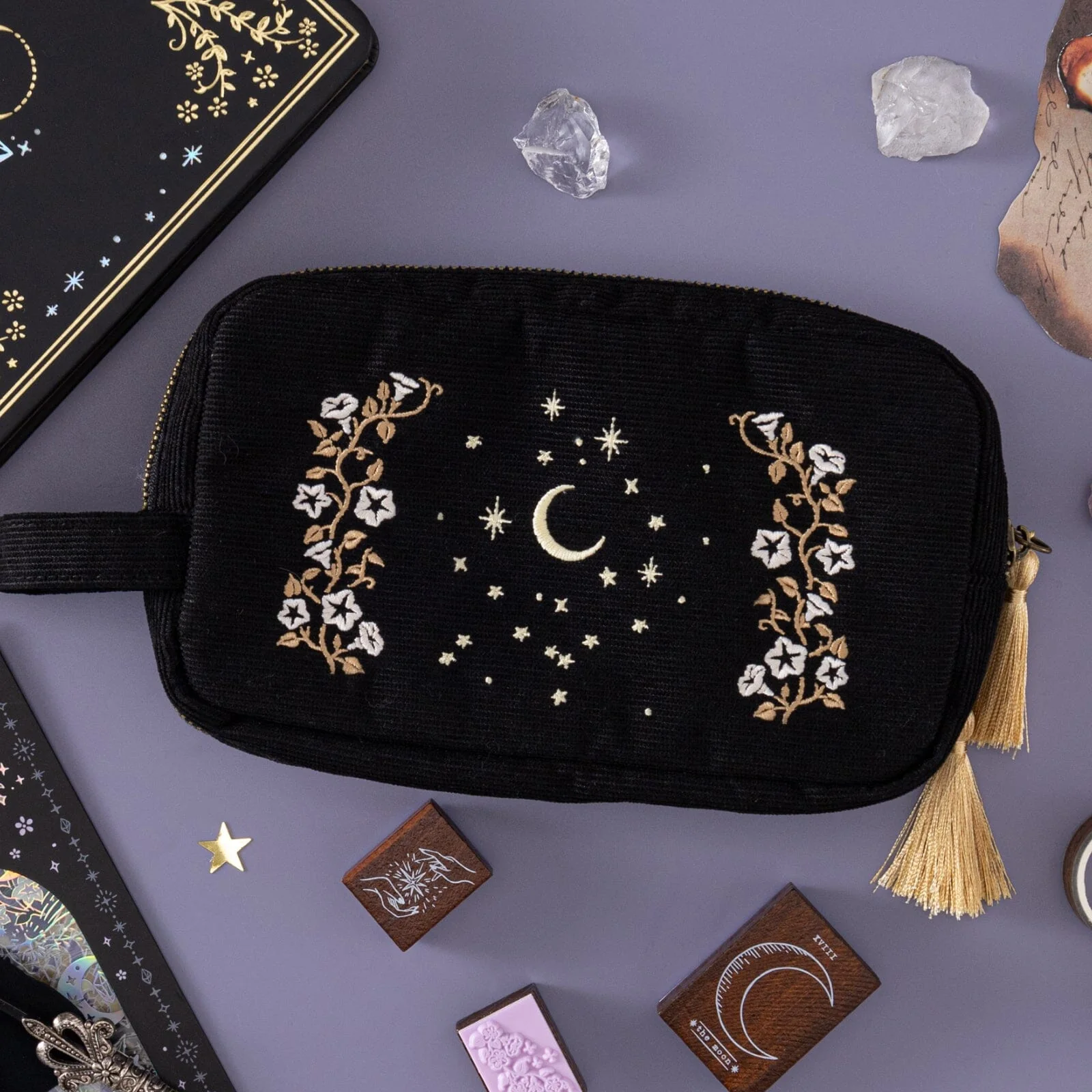 Tsuki ‘Moonflower Magic’ Travel Pen Pouch ☾ - Image 4