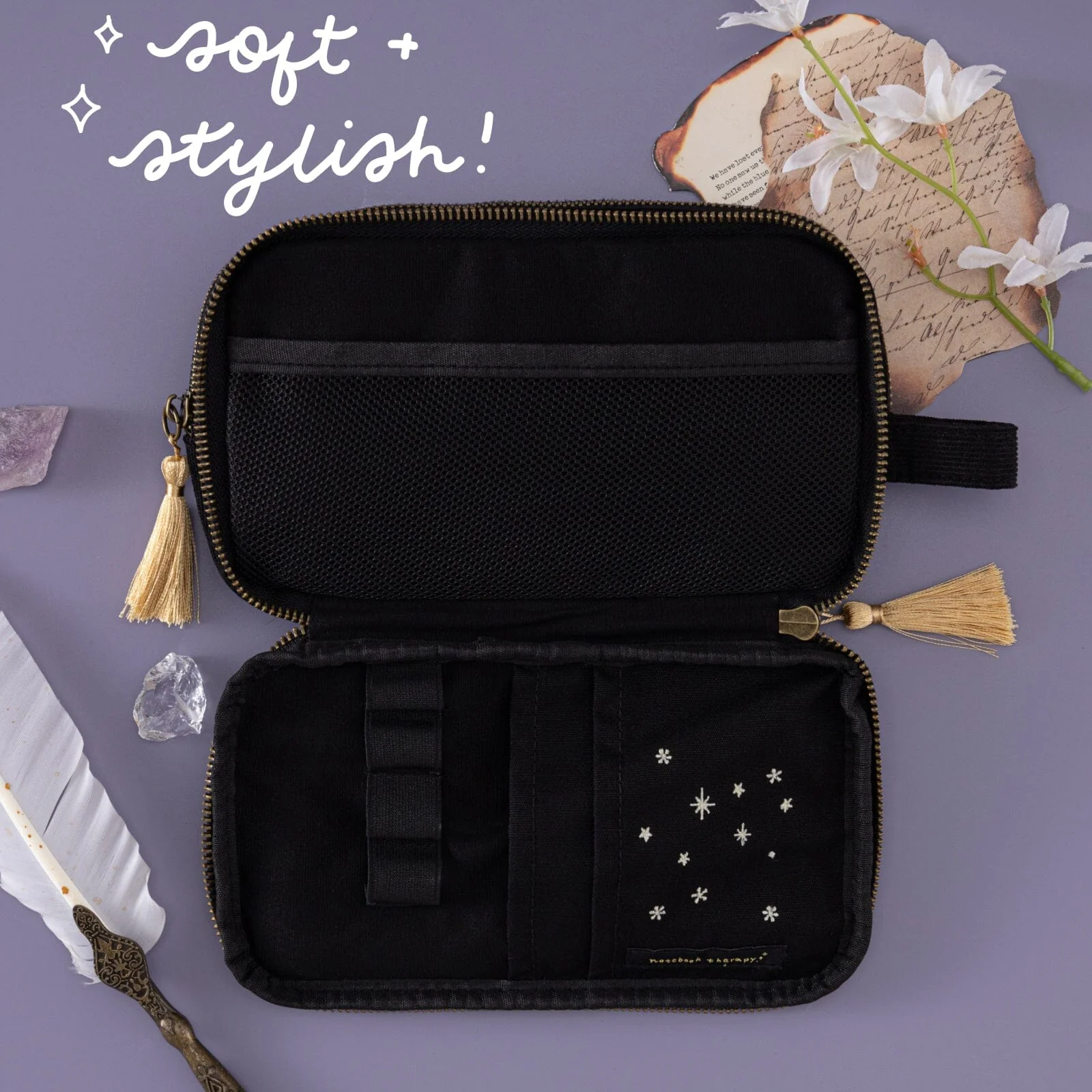 Tsuki ‘Moonflower Magic’ Travel Pen Pouch ☾ - Image 5