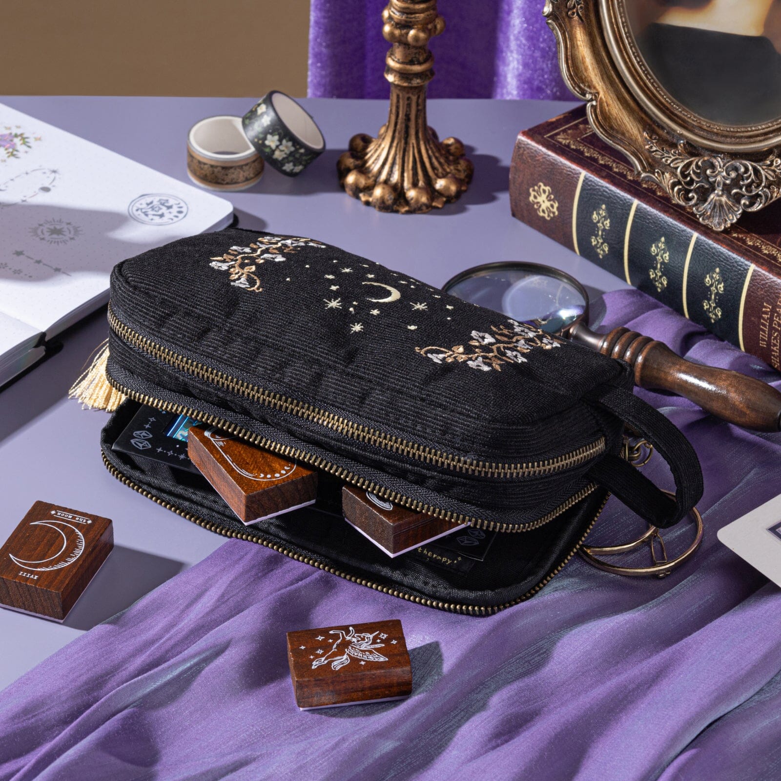 Tsuki ‘Moonflower Magic’ Travel Pen Pouch ☾ - Image 8