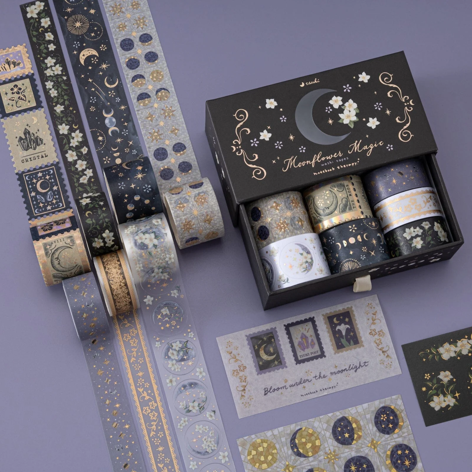 Tsuki ‘Moonflower Magic’ Washi Tape Set ☾ - Image 12