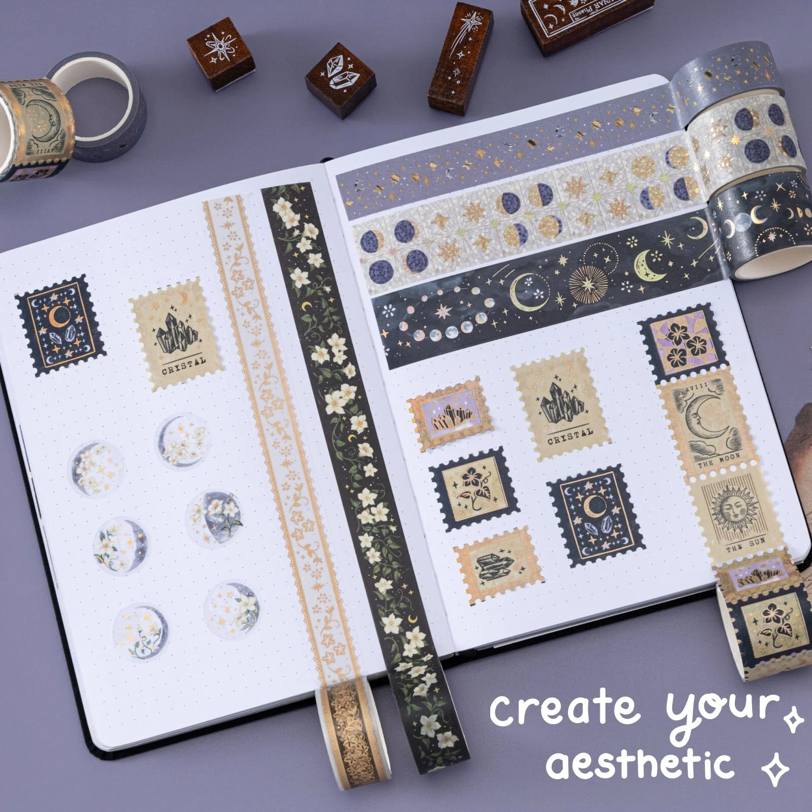 Tsuki ‘Moonflower Magic’ Washi Tape Set ☾ - Image 16