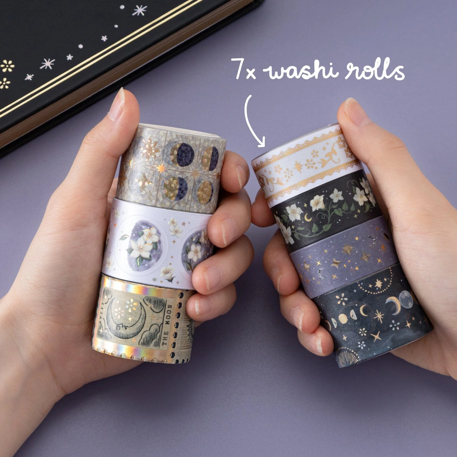 Tsuki ‘Moonflower Magic’ Washi Tape Set ☾ - Image 4