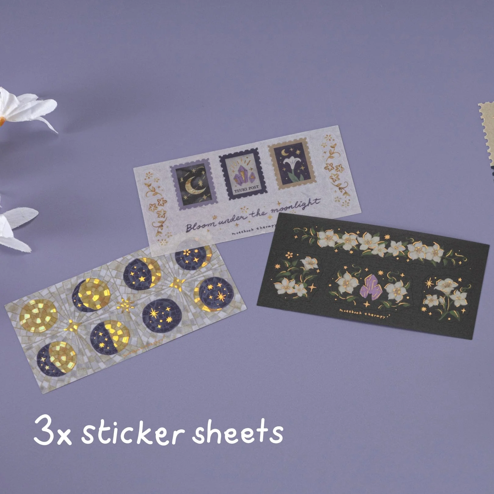Tsuki ‘Moonflower Magic’ Washi Tape Set ☾ - Image 8