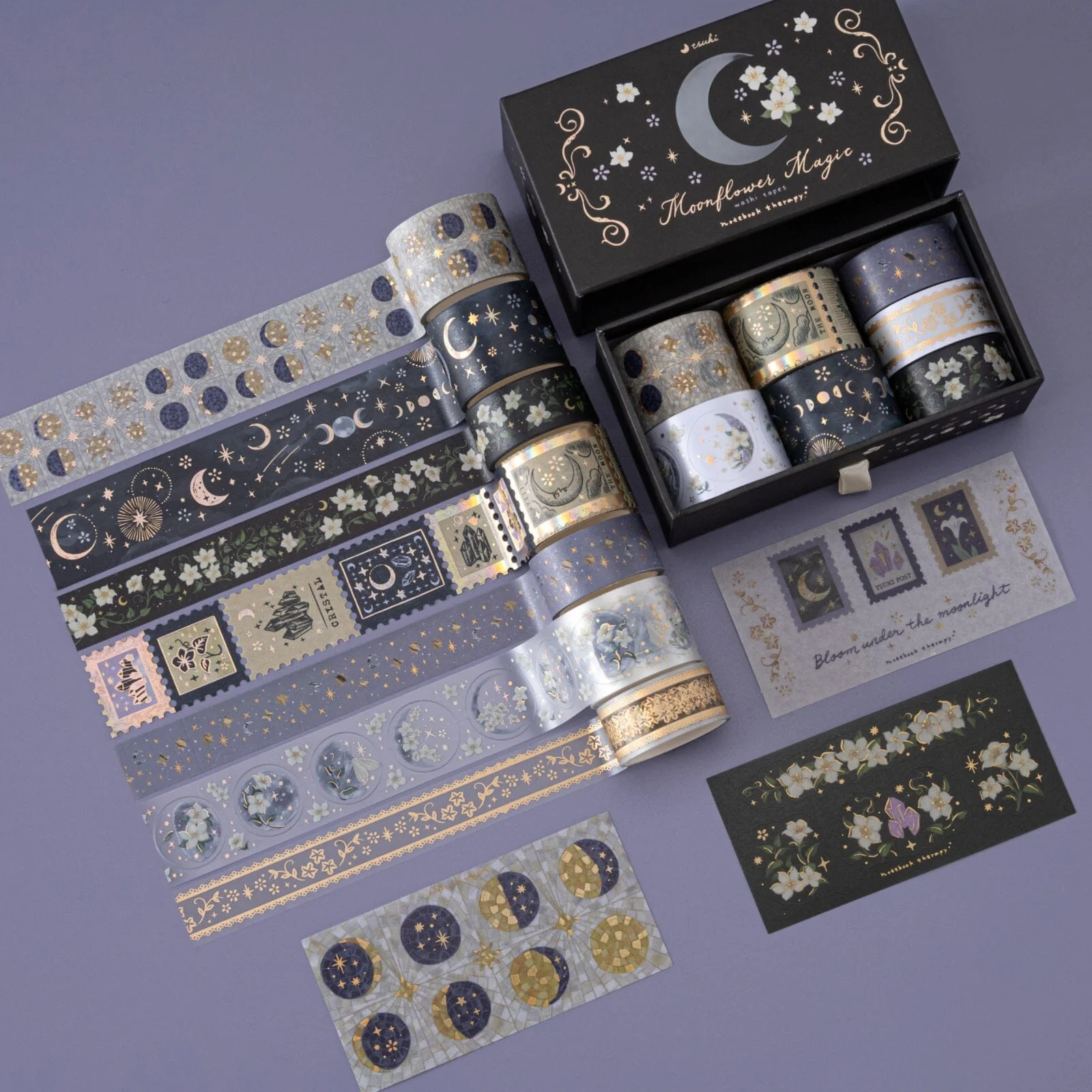 Tsuki ‘Moonflower Magic’ Washi Tape Set ☾ - Image 9