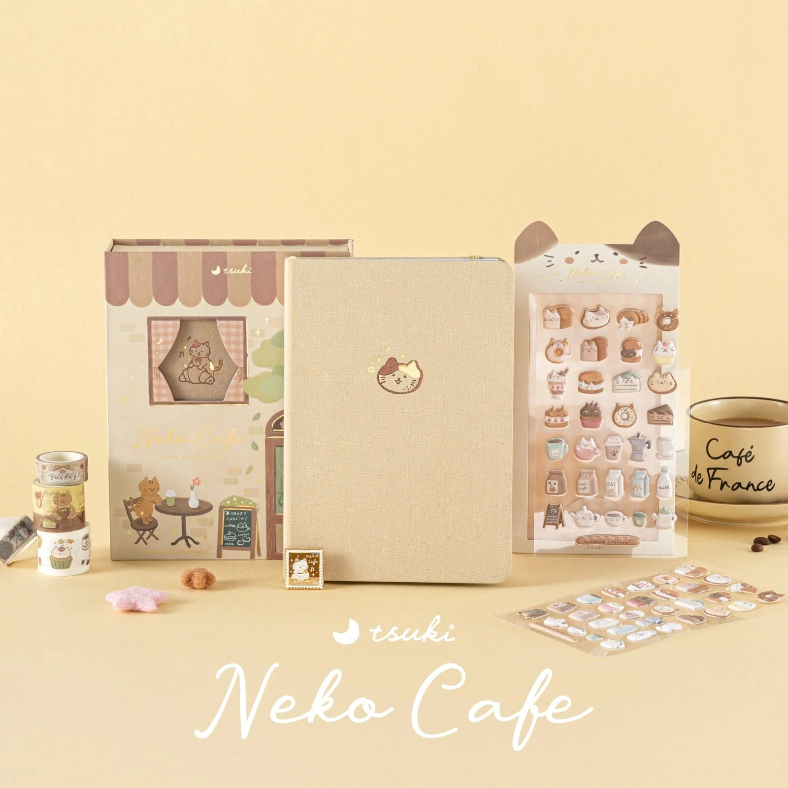Tsuki ‘Neko Cafe’ Travel Notebook Gift Set ☾ - Image 19