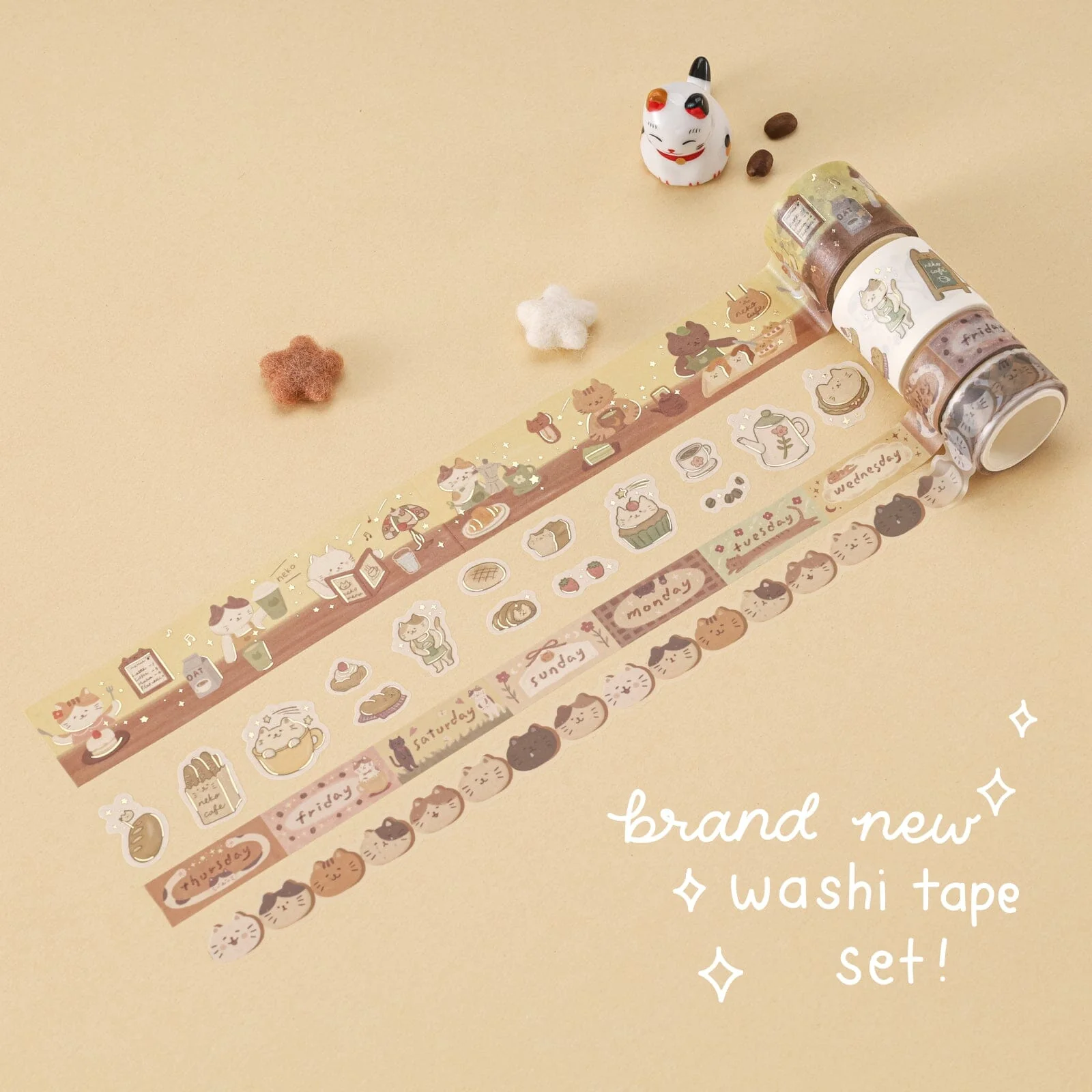 Tsuki ‘Neko Cafe’ Travel Notebook Gift Set ☾ - Image 8