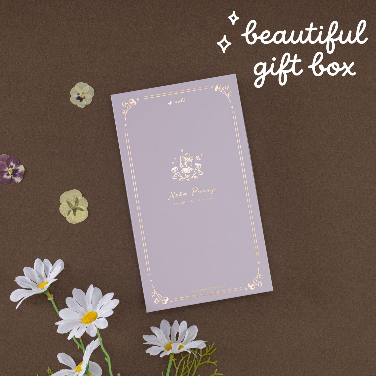 Tsuki ‘Neko Pansy’ Limited Edition Luxury Travel Notebook ☾ - Image 10