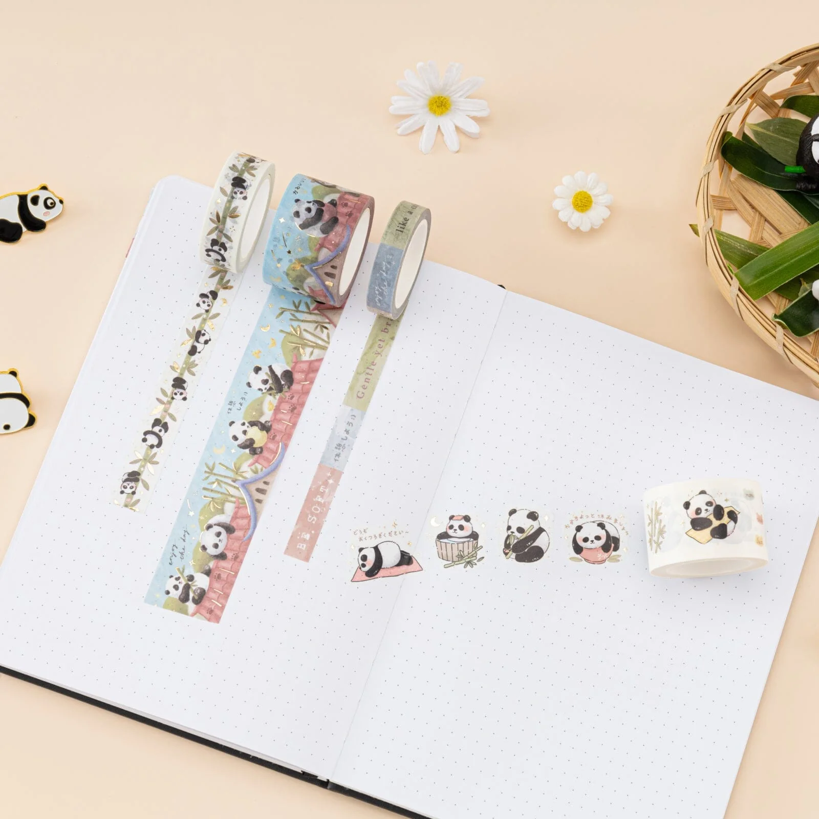 Tsuki ‘Playful Panda’ Washi Tape Set - Image 15
