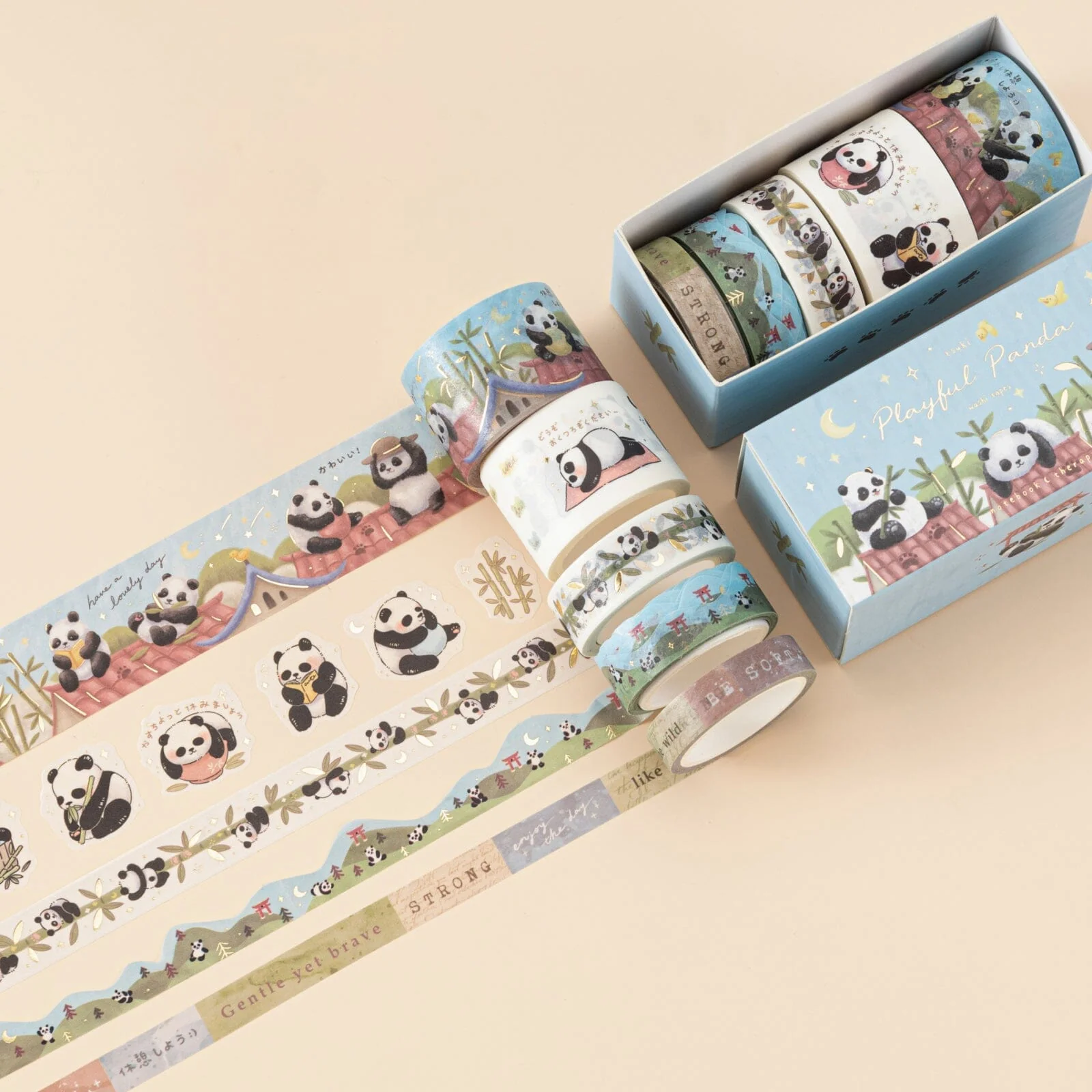 Tsuki ‘Playful Panda’ Washi Tape Set - Image 5