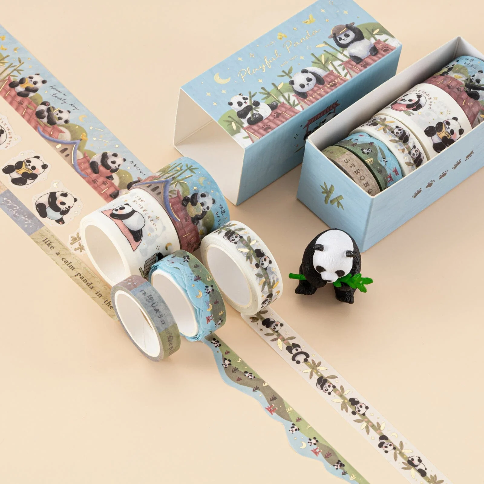 Tsuki ‘Playful Panda’ Washi Tape Set - Image 8