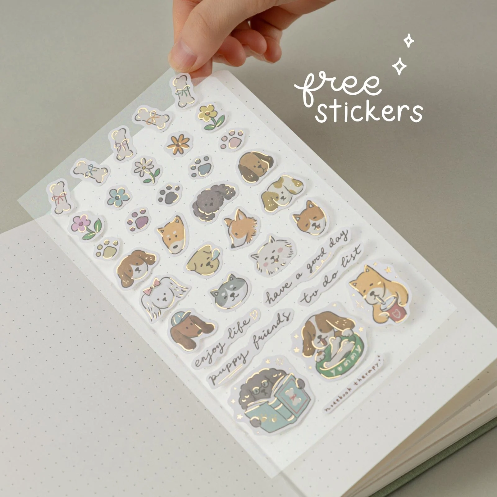 Tsuki ‘Puppy Life’ Travel Notebook Gift Set ☾ - Image 10