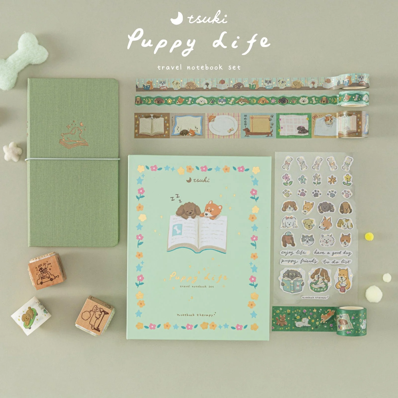 Tsuki ‘Puppy Life’ Travel Notebook Gift Set ☾ - Image 23