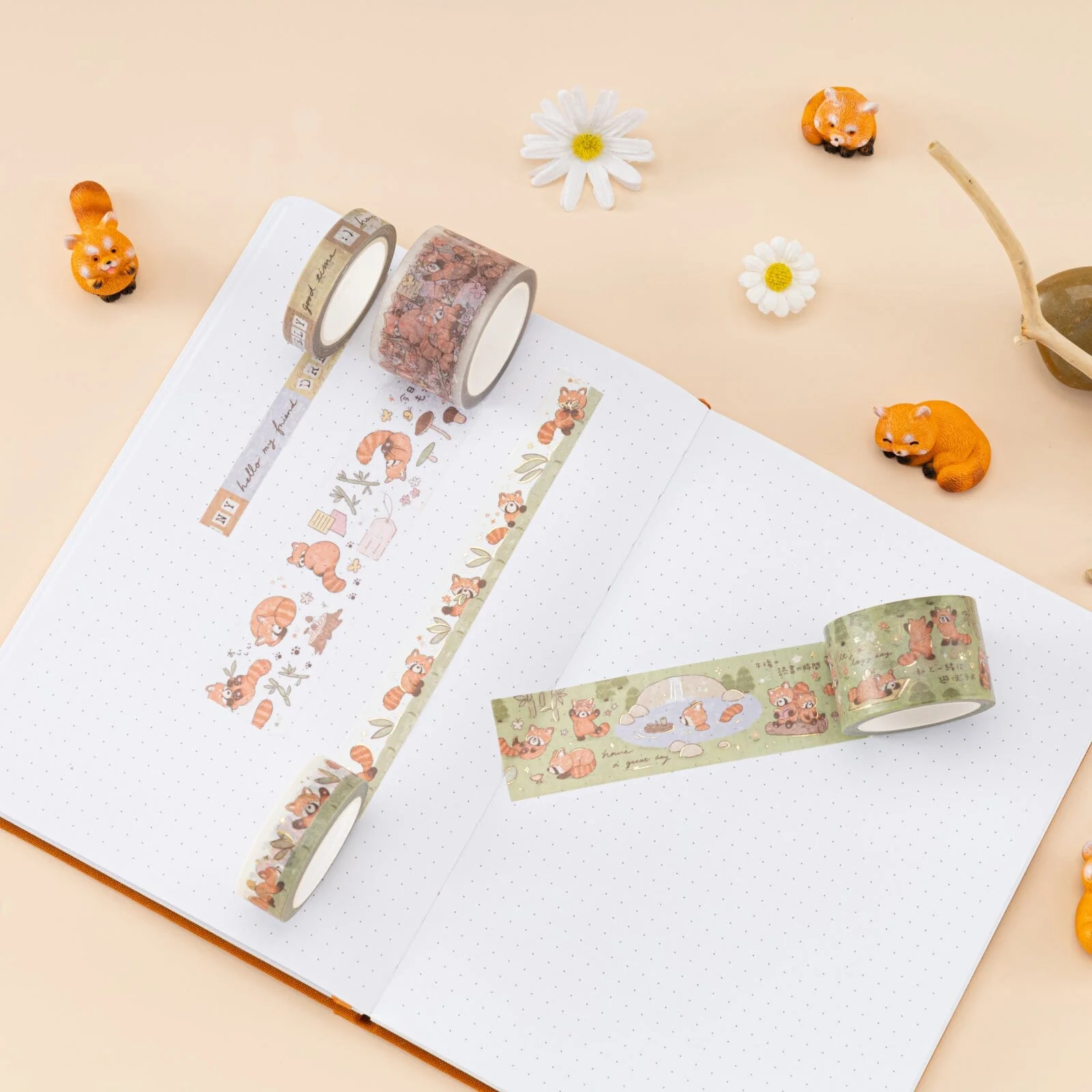 Tsuki ‘Red Panda’ Washi Tape Set ☾ - Image 15