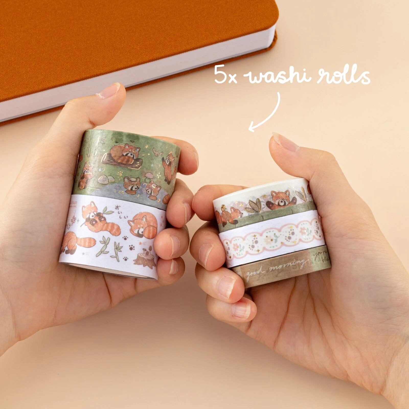 Tsuki ‘Red Panda’ Washi Tape Set ☾ - Image 4