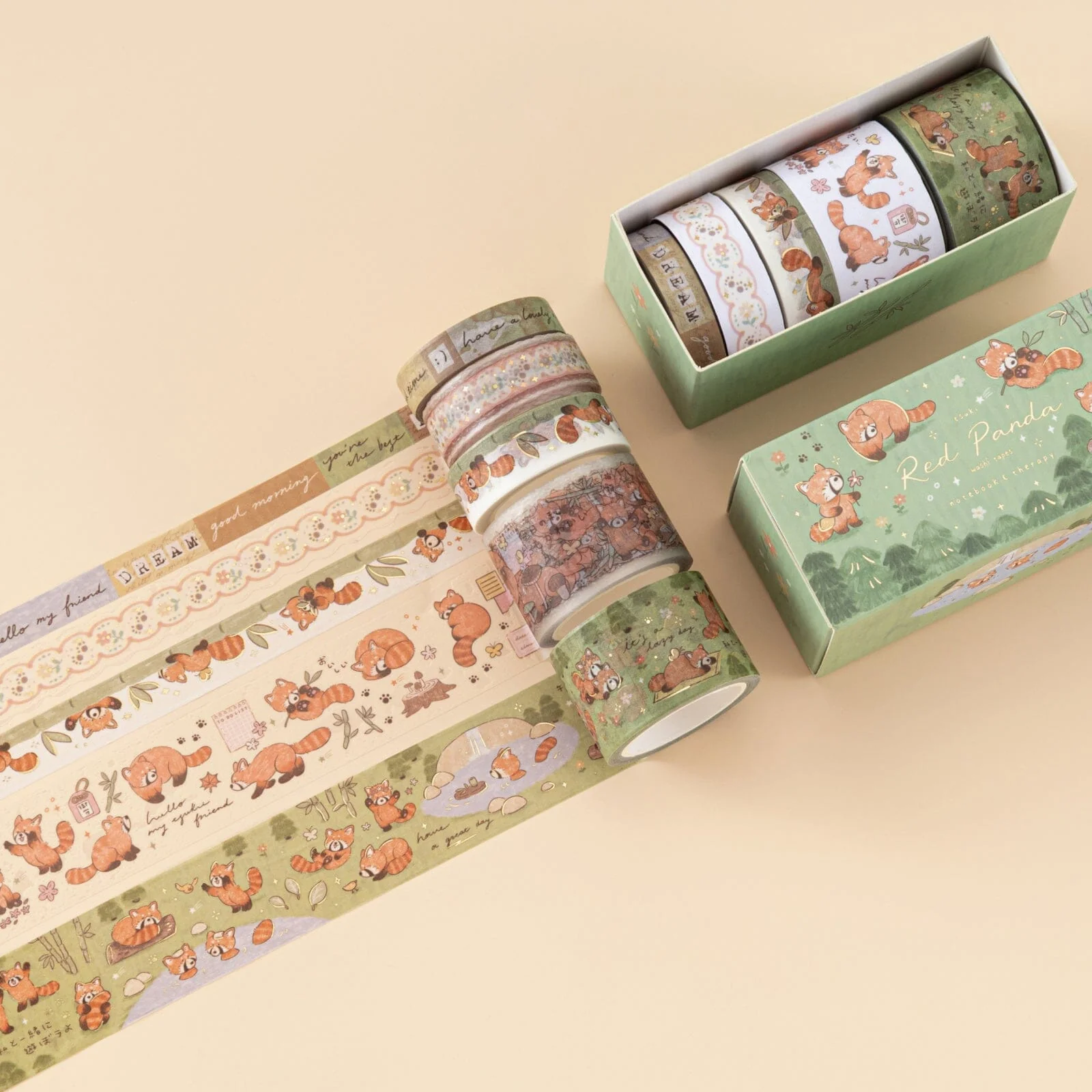 Tsuki ‘Red Panda’ Washi Tape Set ☾ - Image 5