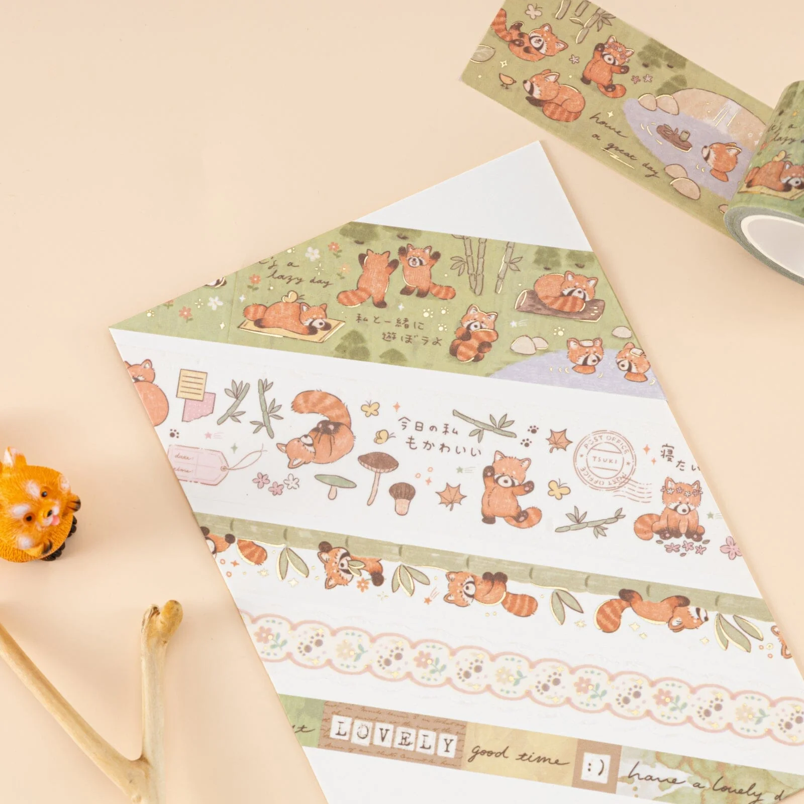 Tsuki ‘Red Panda’ Washi Tape Set ☾ - Image 6