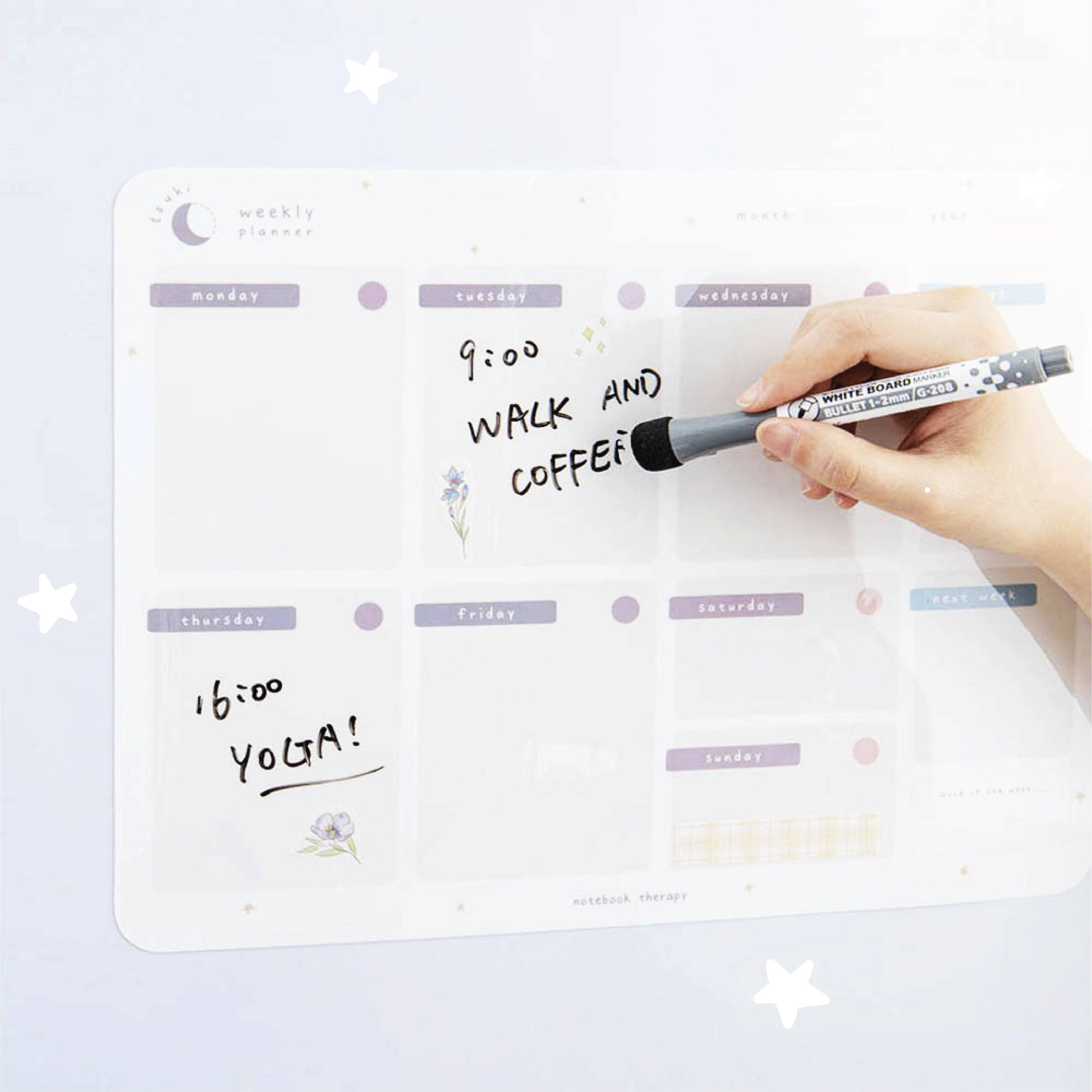 Tsuki Reusable Weekly Wall Planner ☾ - Image 11