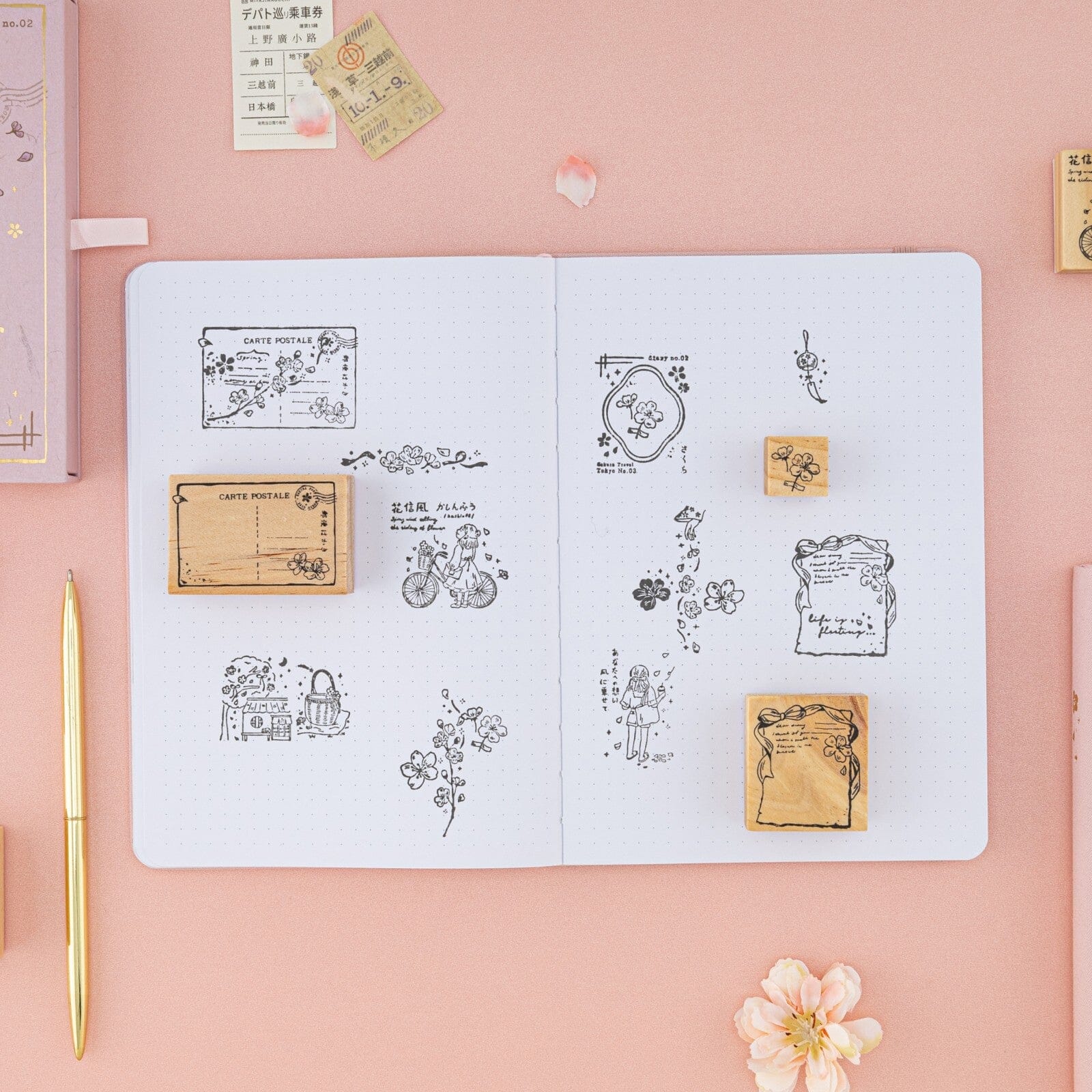 Tsuki ‘Sakura Breeze’ Bullet Journal Stamp Set ☾ - Image 11
