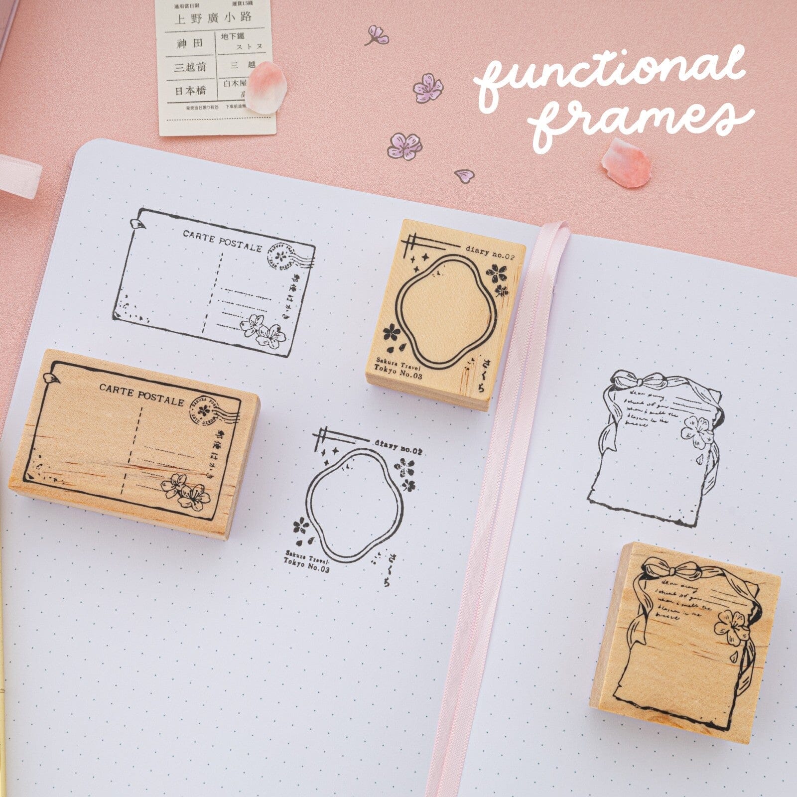 Tsuki ‘Sakura Breeze’ Bullet Journal Stamp Set ☾ - Image 3