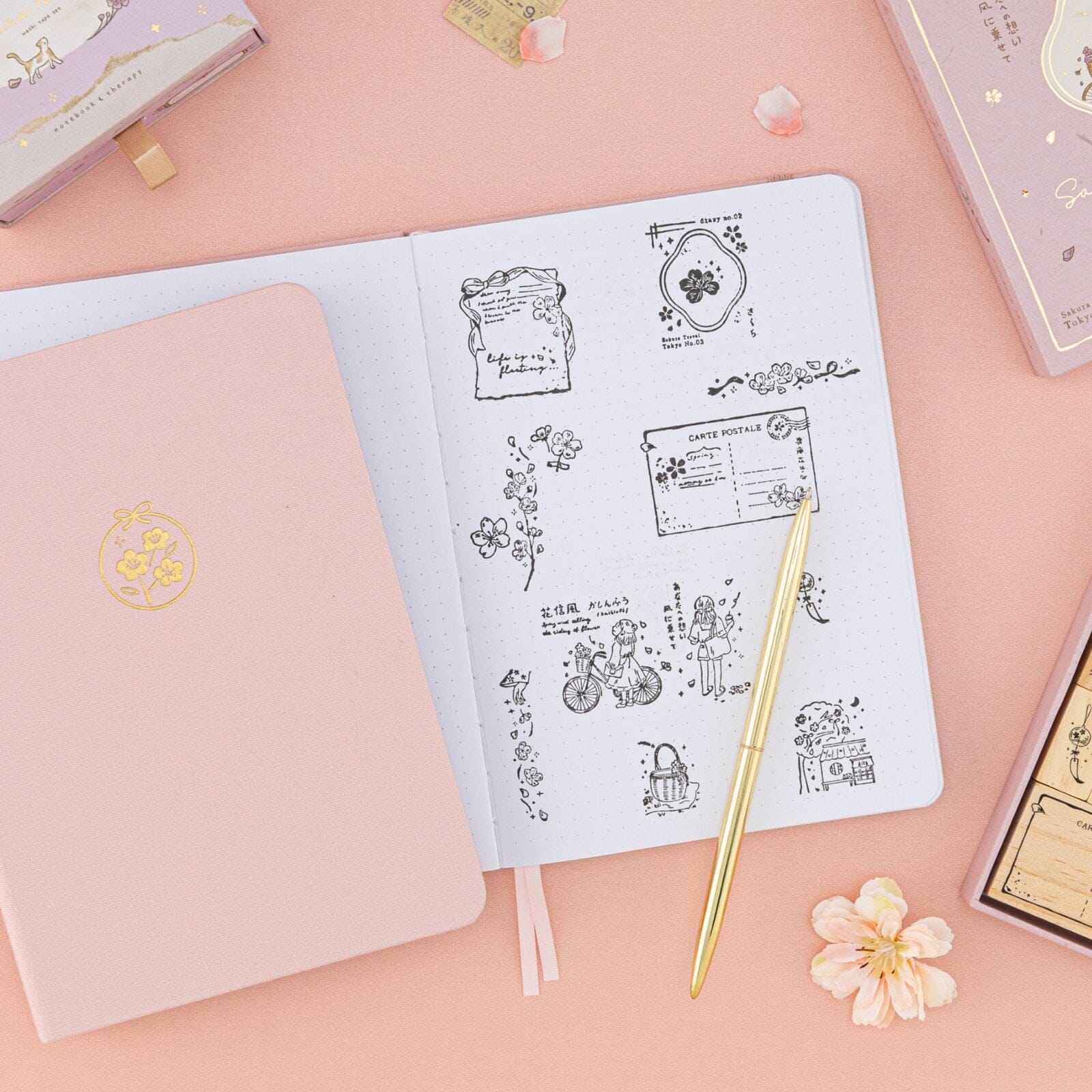 Tsuki ‘Sakura Breeze’ Bullet Journal Stamp Set ☾ - Image 6