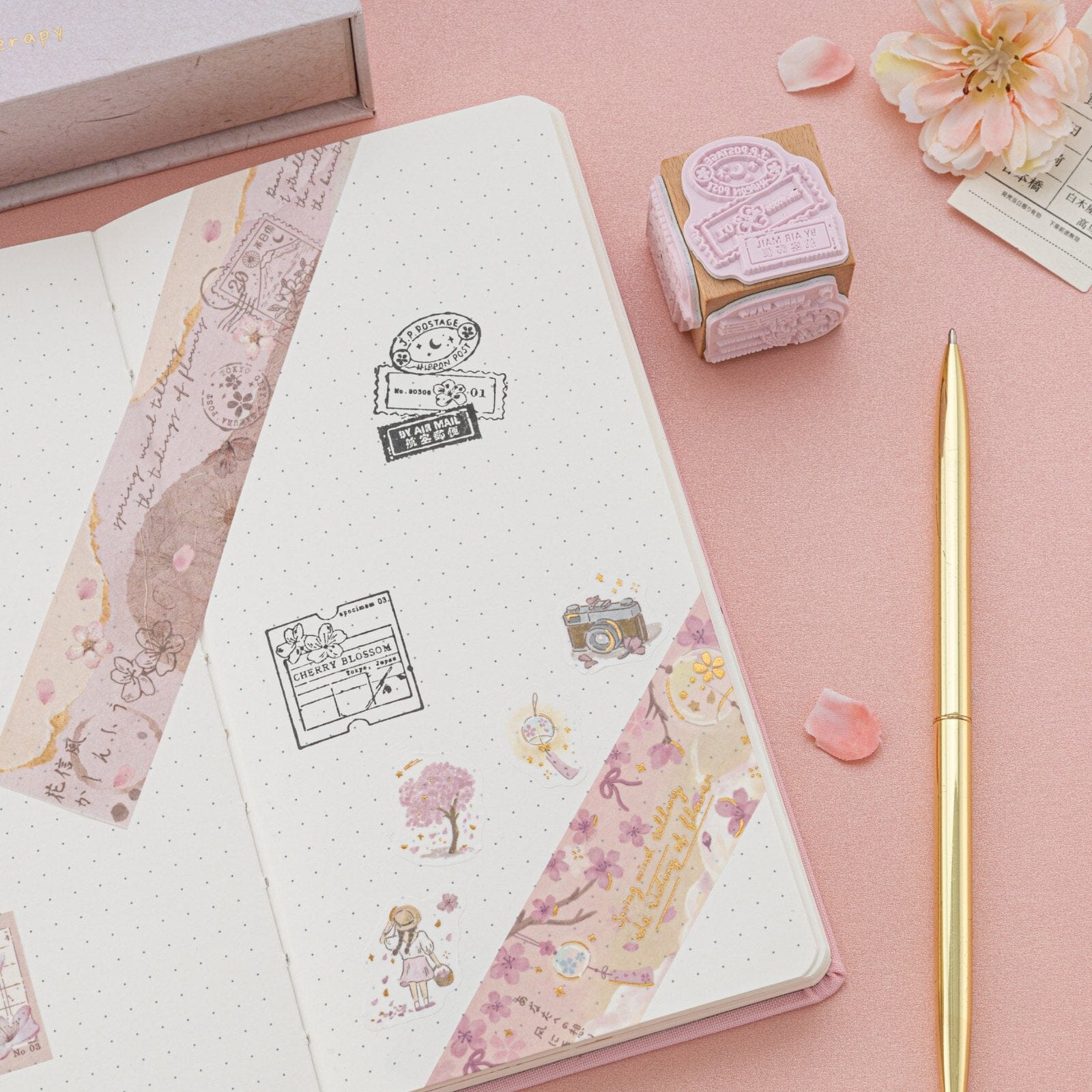 Tsuki ‘Sakura Breeze’ Travel Notebook Gift Set ☾ - Image 5