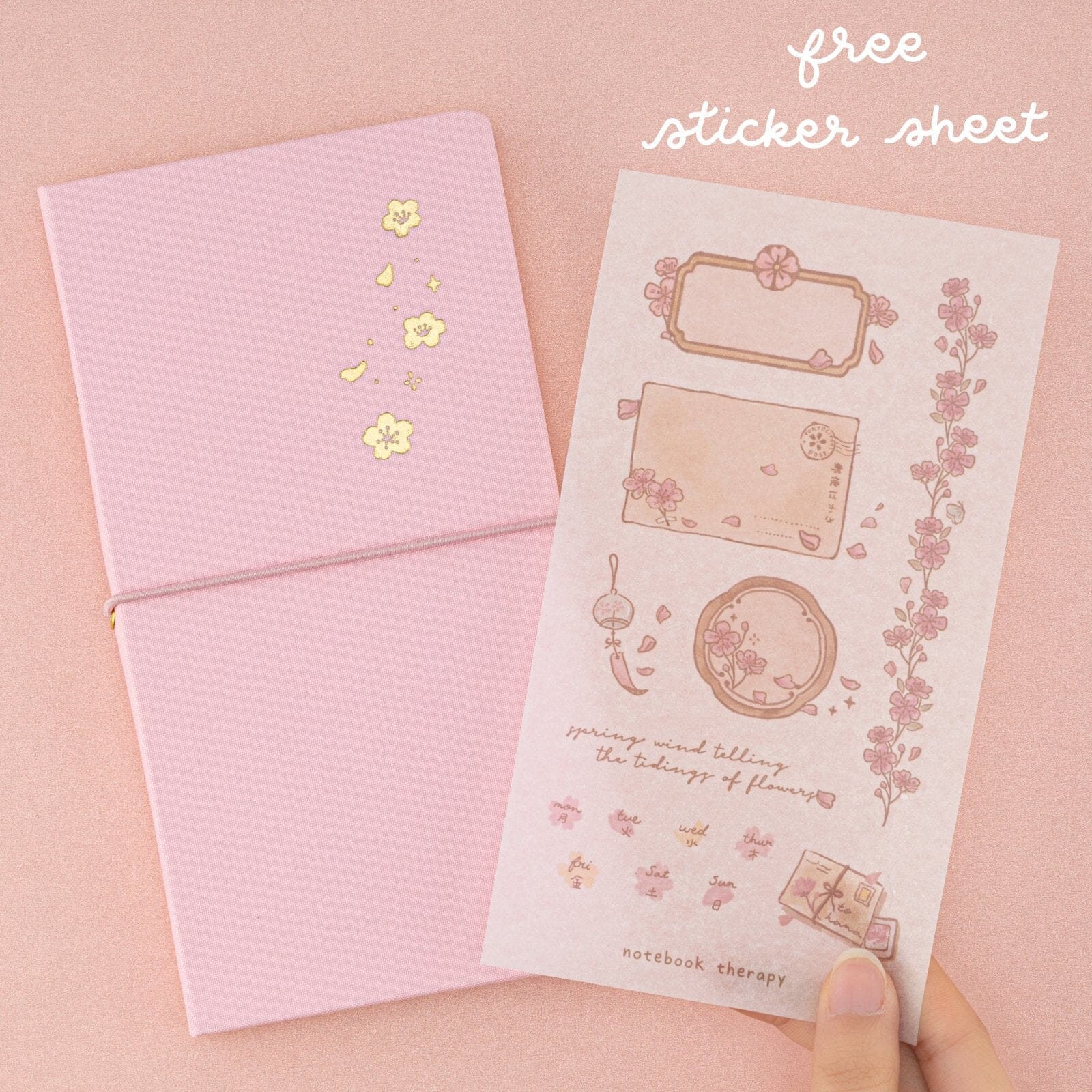 Tsuki ‘Sakura Breeze’ Travel Notebook Gift Set ☾ - Image 9