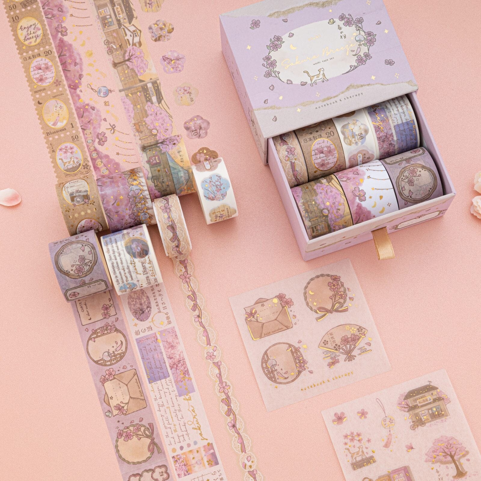 Tsuki ‘Sakura Breeze’ Washi Tape Set ☾ - Image 9