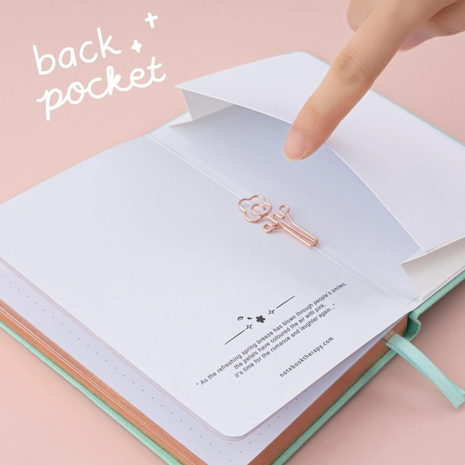 Tsuki ‘Sakura Mint’ A6 Travel Notebook ☾ - Image 9