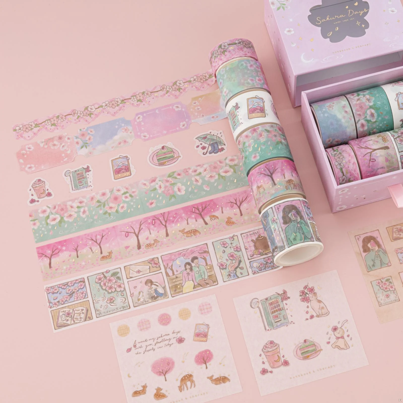 Tsuki ‘Sakura Days’ Washi Tape Set ☾ - Image 5