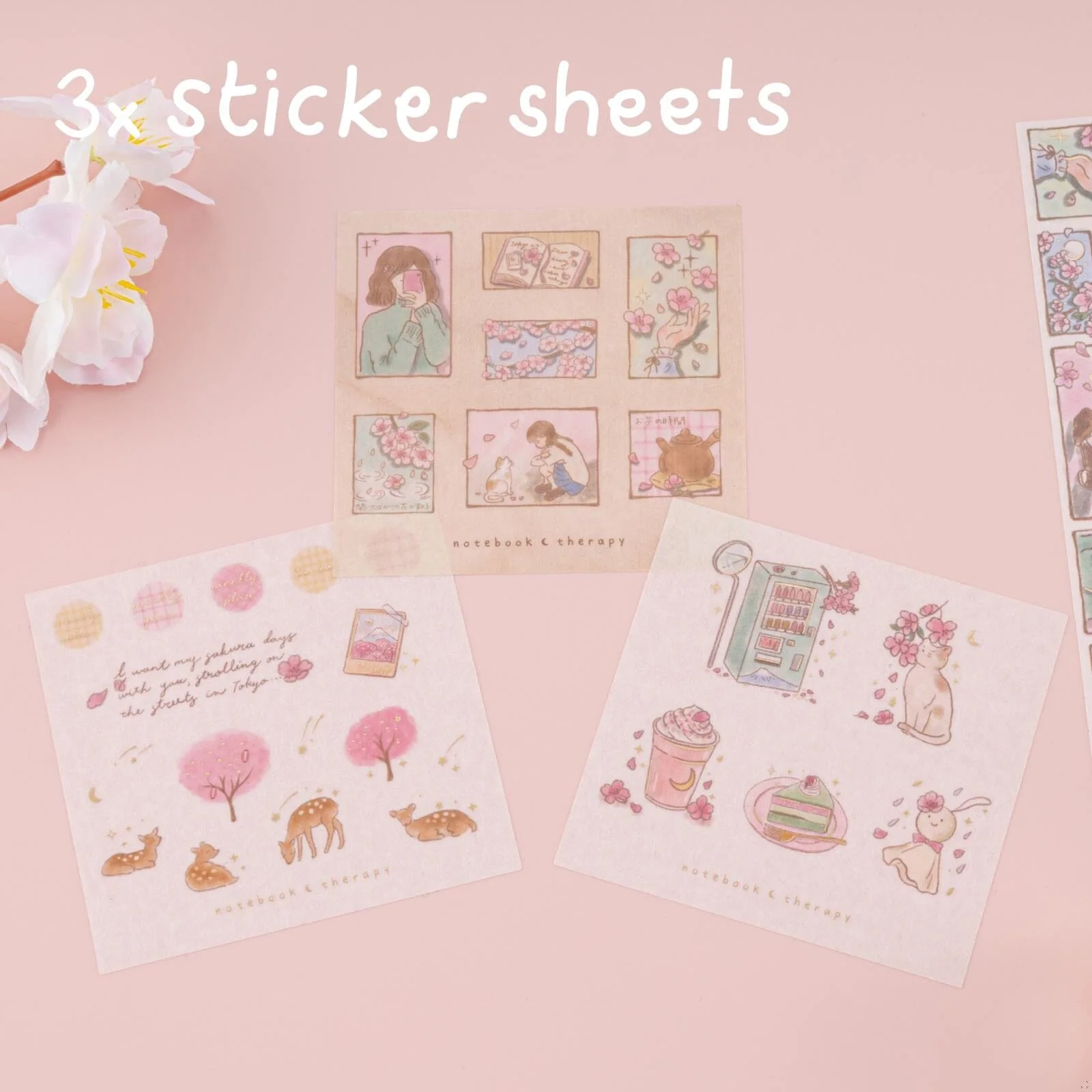 Tsuki ‘Sakura Days’ Washi Tape Set ☾ - Image 8
