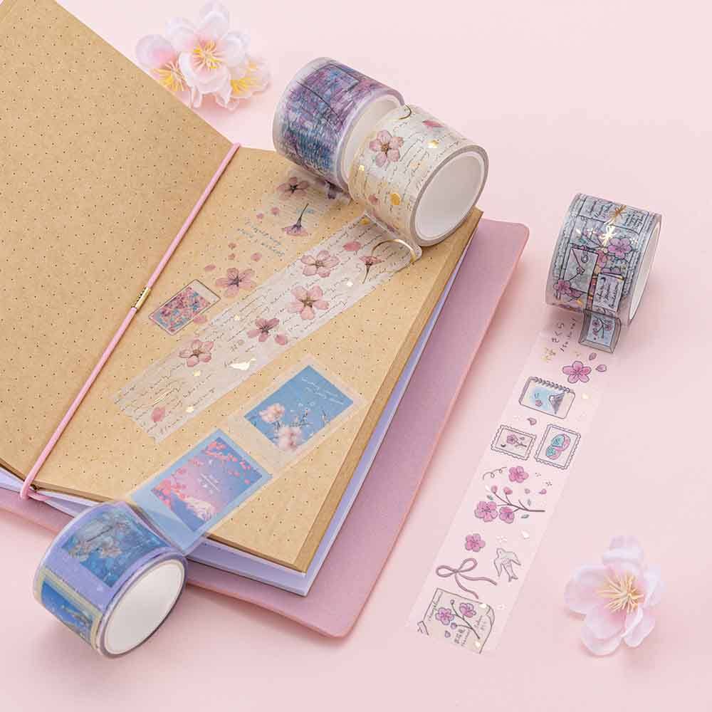 Tsuki ‘Sakura Journey’ Vintage Journal Washi Tape Set ☾ - Image 9