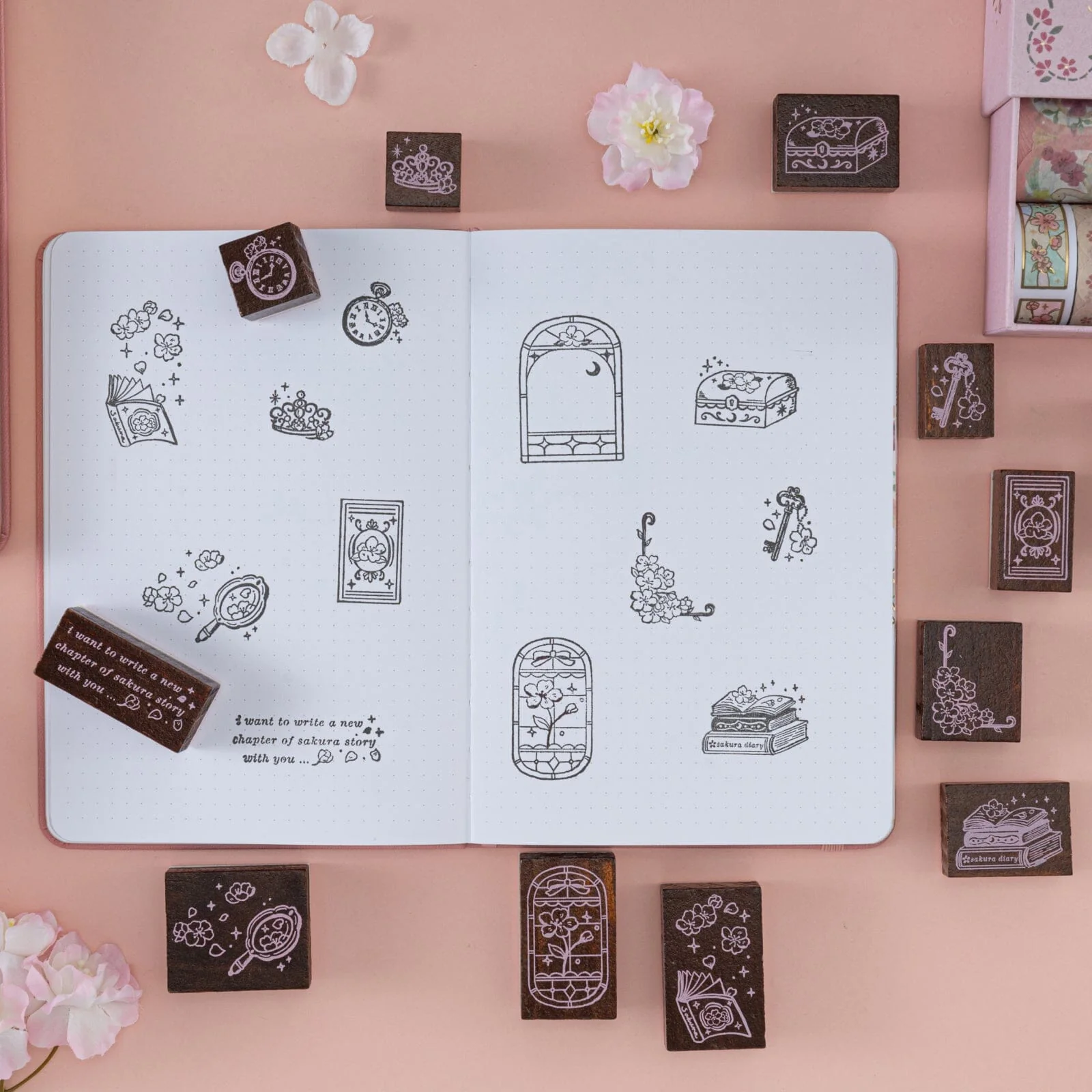 Tsuki ‘Sakura Story’ Bullet Journal Stamp Set ☾ - Image 13