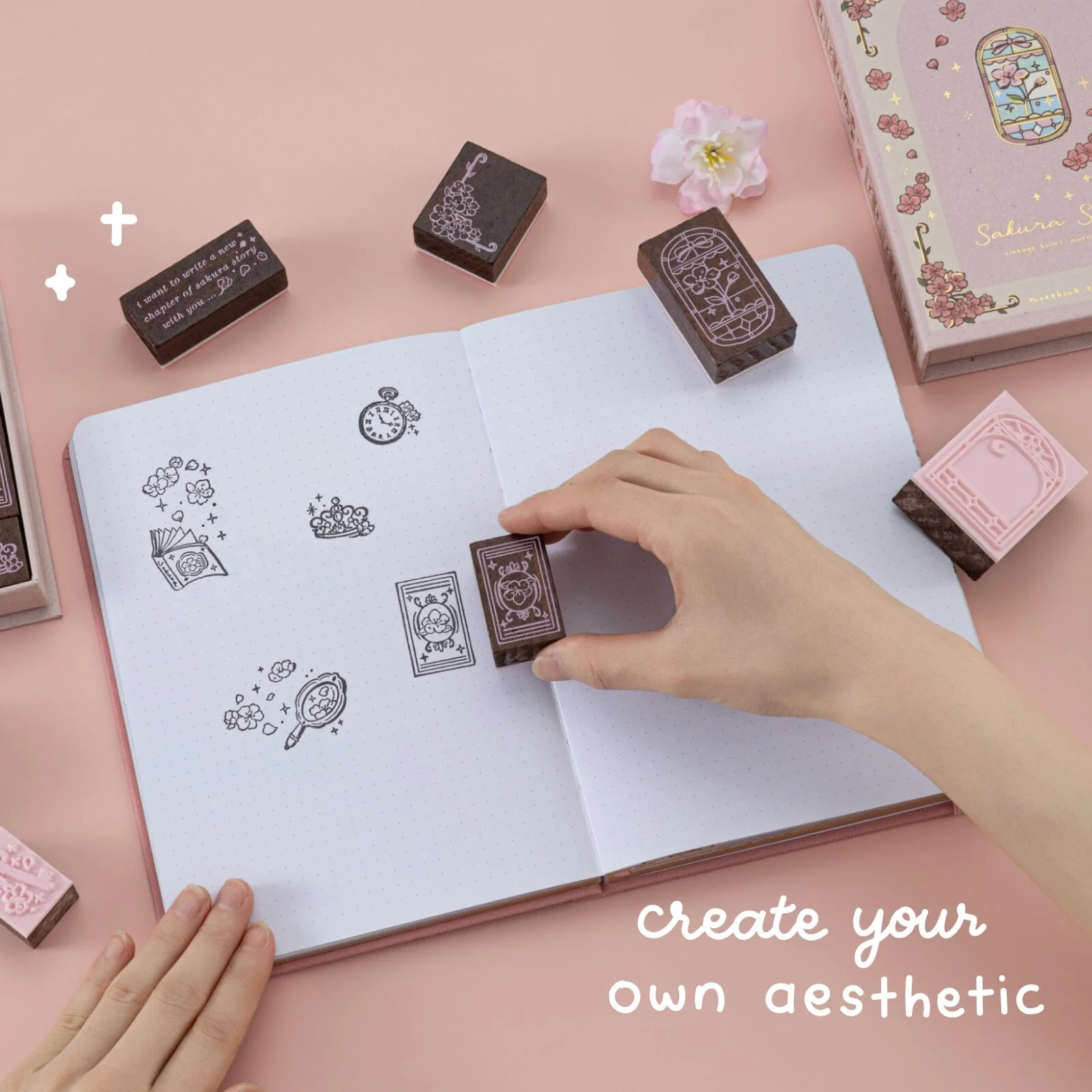 Tsuki ‘Sakura Story’ Bullet Journal Stamp Set ☾ - Image 3
