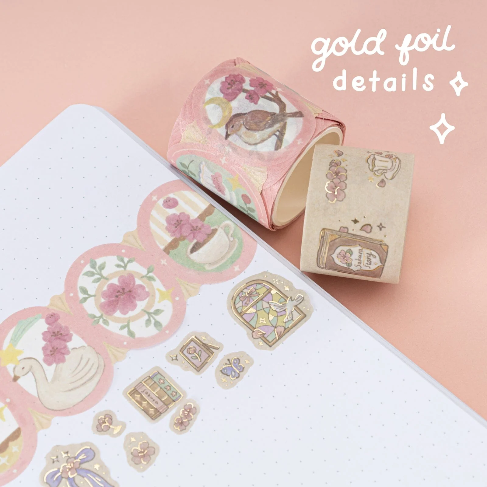 Tsuki ‘Sakura Story’ Washi Tape Set ☾ - Image 13