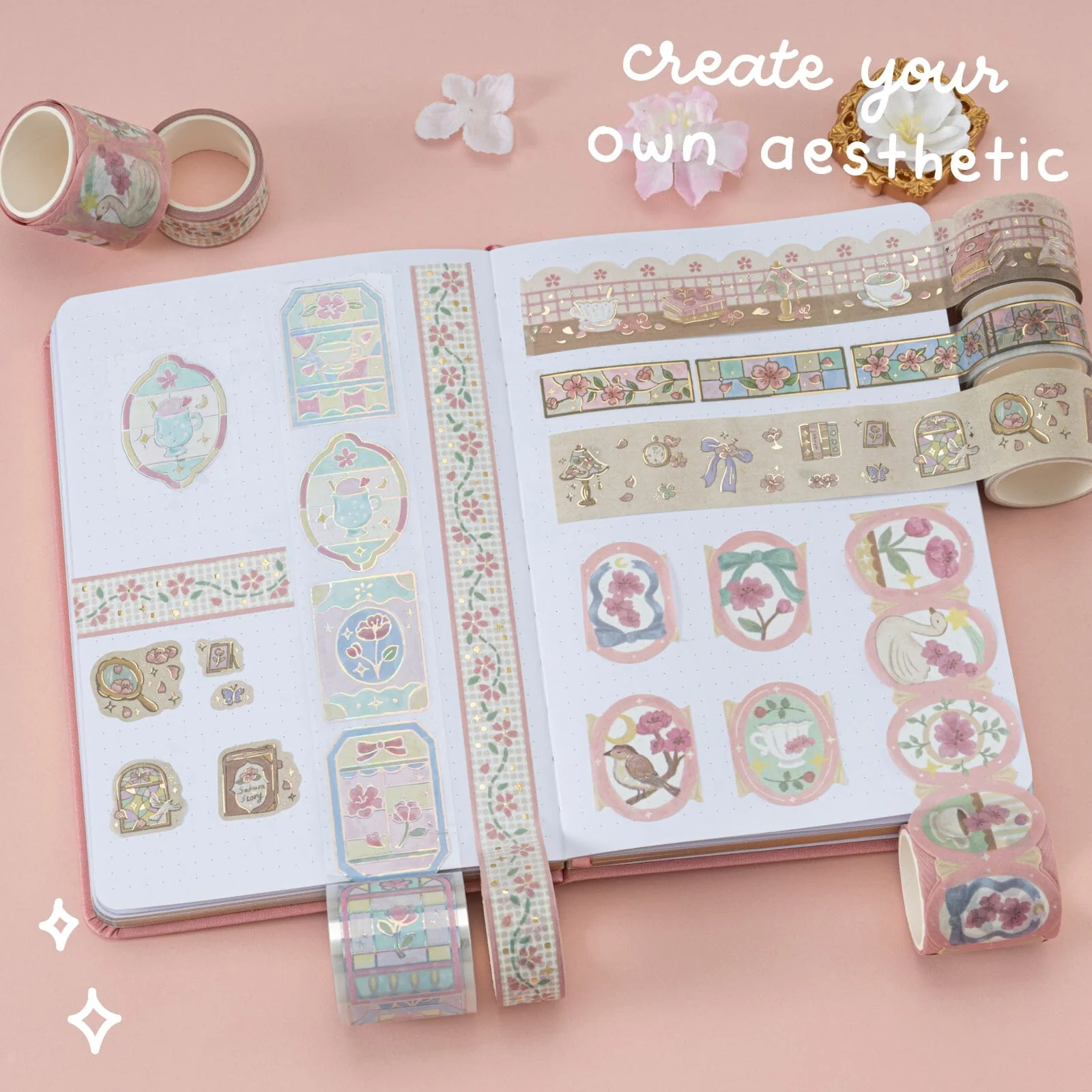 Tsuki ‘Sakura Story’ Washi Tape Set ☾ - Image 14