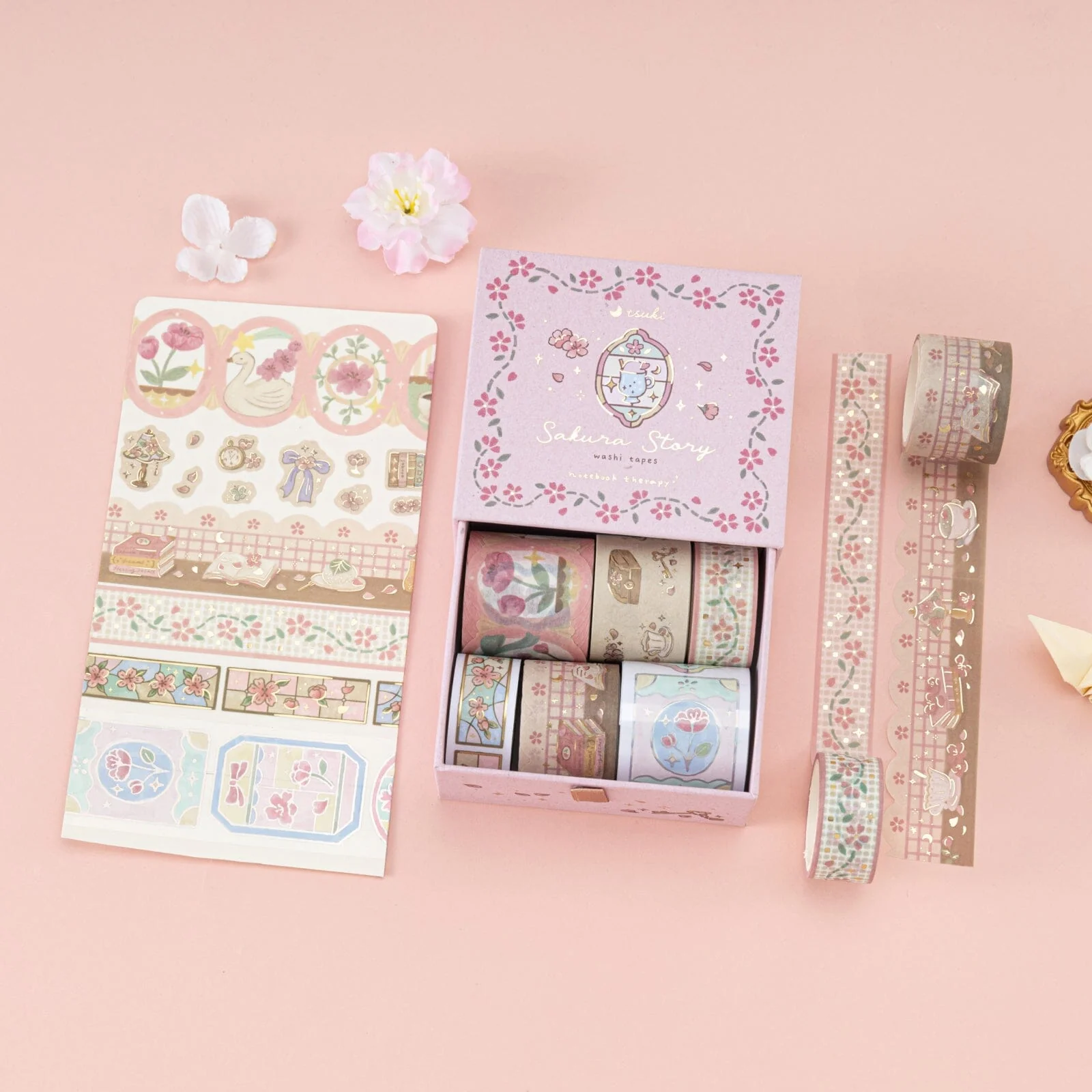 Tsuki ‘Sakura Story’ Washi Tape Set ☾ - Image 18