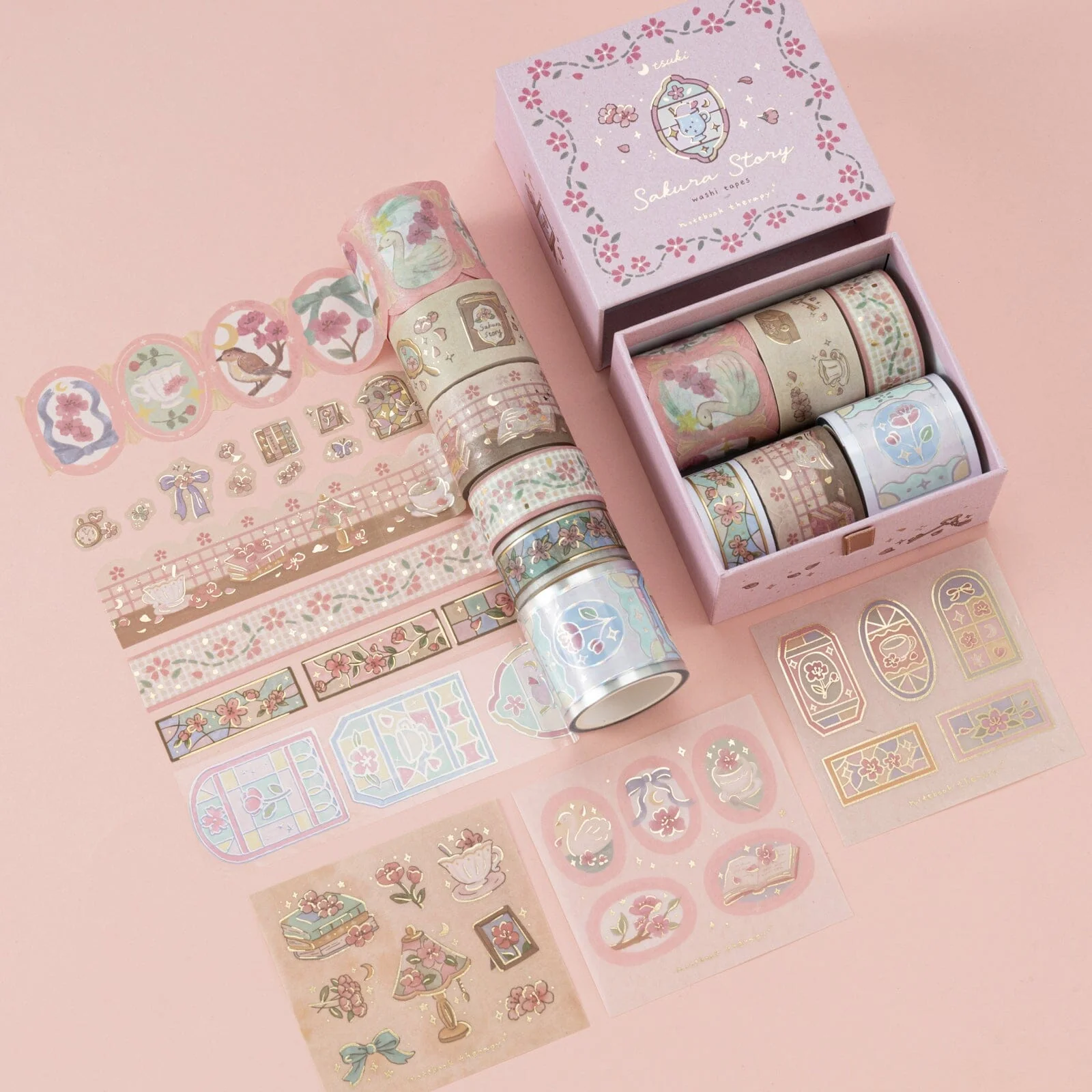 Tsuki ‘Sakura Story’ Washi Tape Set ☾ - Image 5