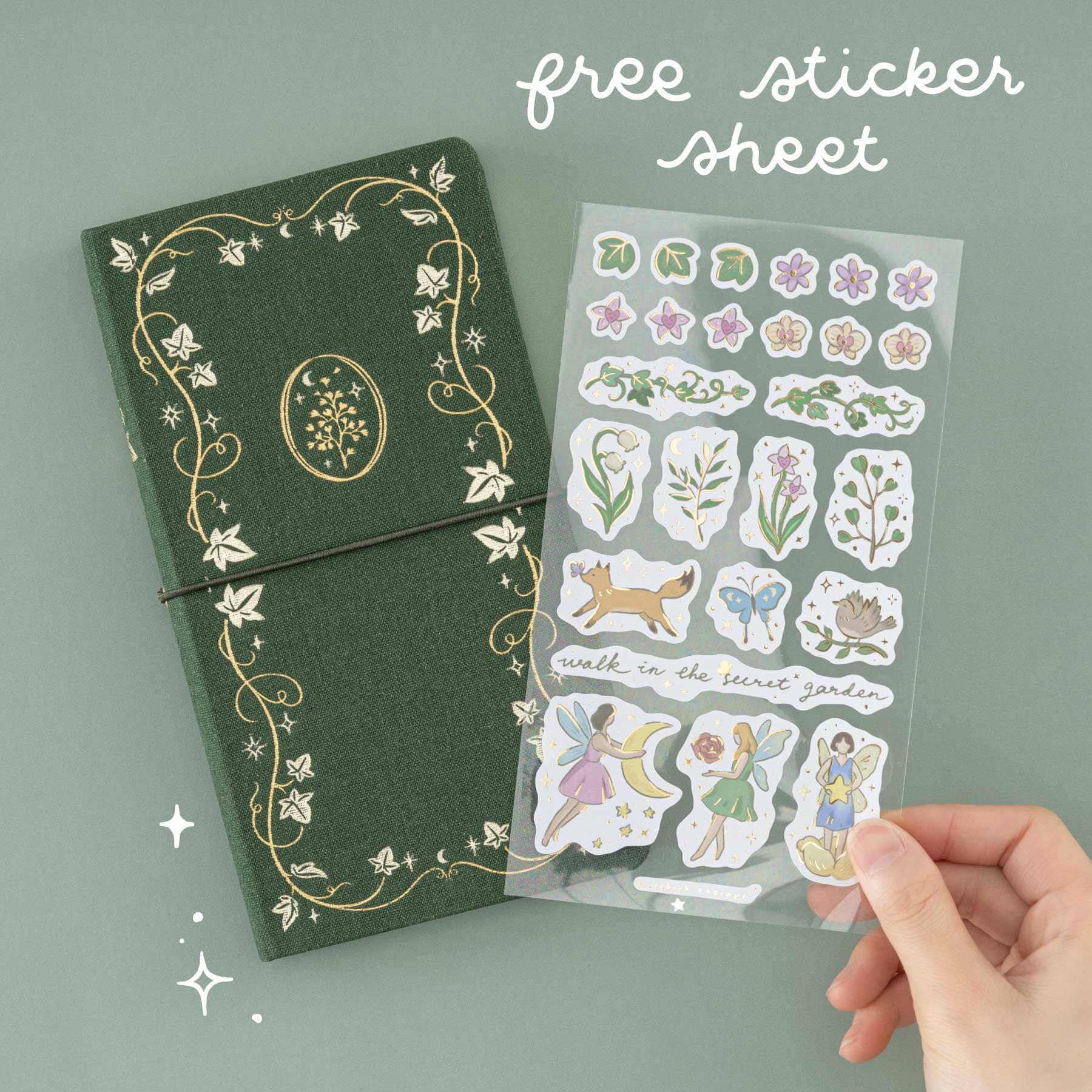Tsuki ‘Secret Garden’ Travel Notebook Gift Set ☾ - Image 9
