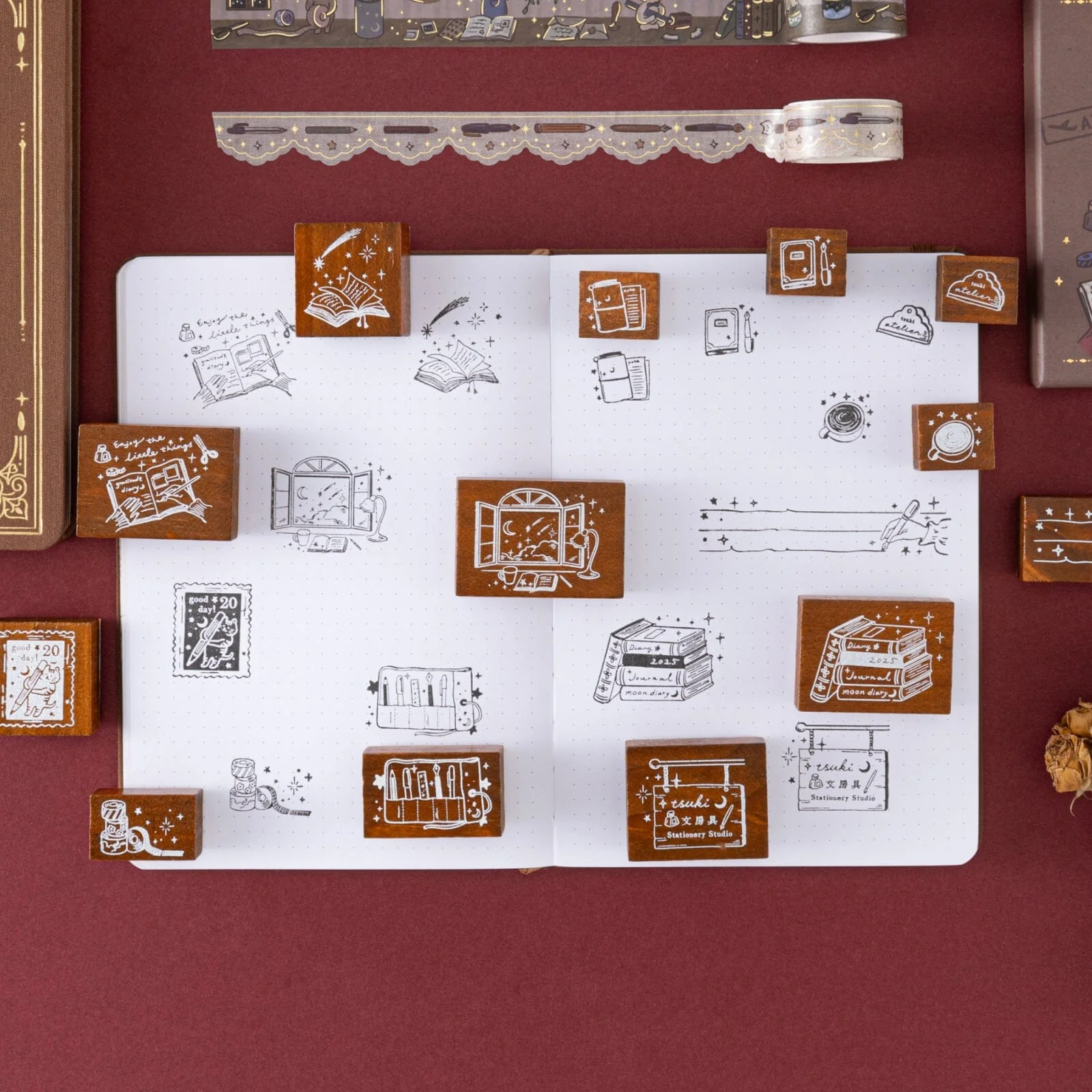 Tsuki ‘Tsuki Studio’ Bullet Journal Stamp Set ☾ - Image 9