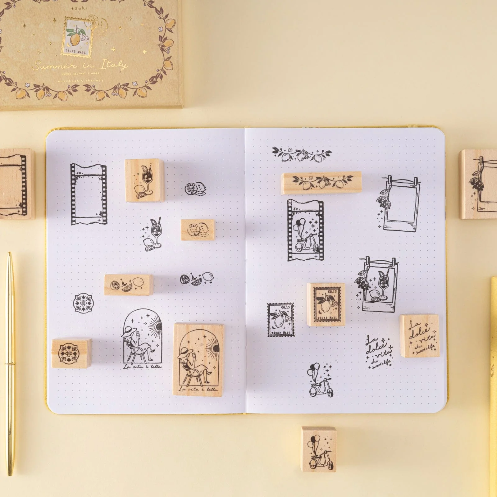 Tsuki ‘Summer in Italy’ Bullet Journal Stamp Set ☾ - Image 8