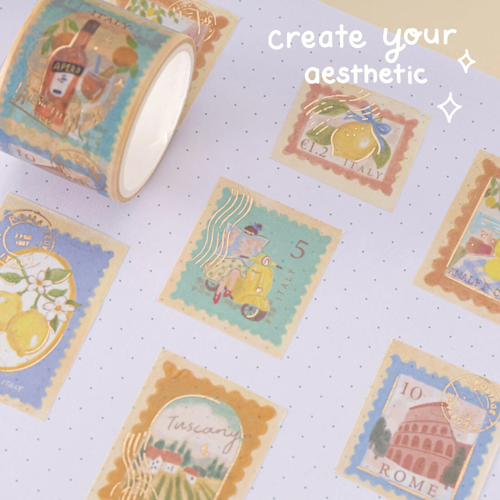 Tsuki ‘Summer in Italy’ Washi Tape Set ☾ - Image 3