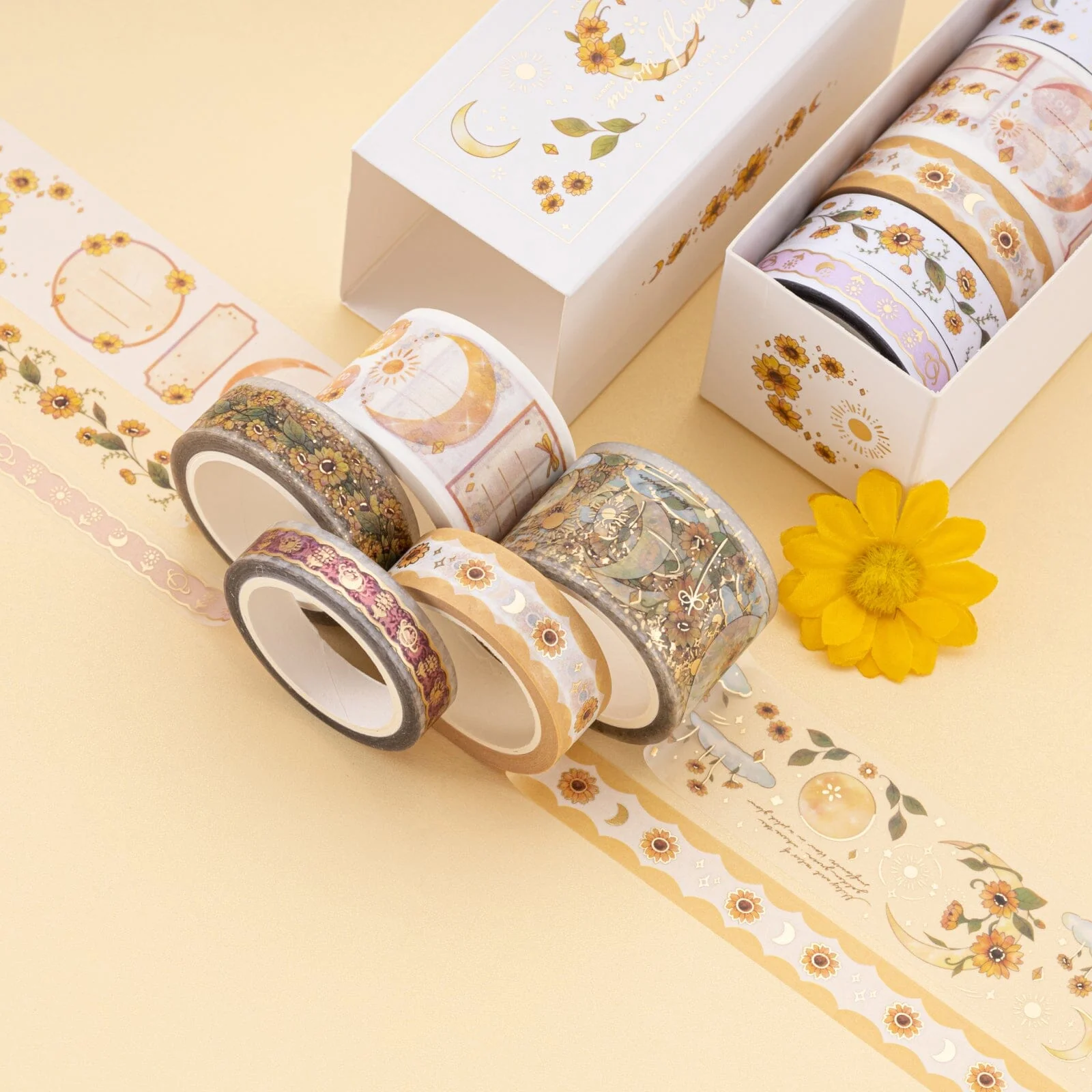 Tsuki ‘Summer Moonflower’ Washi Tape Set ☾ - Image 6