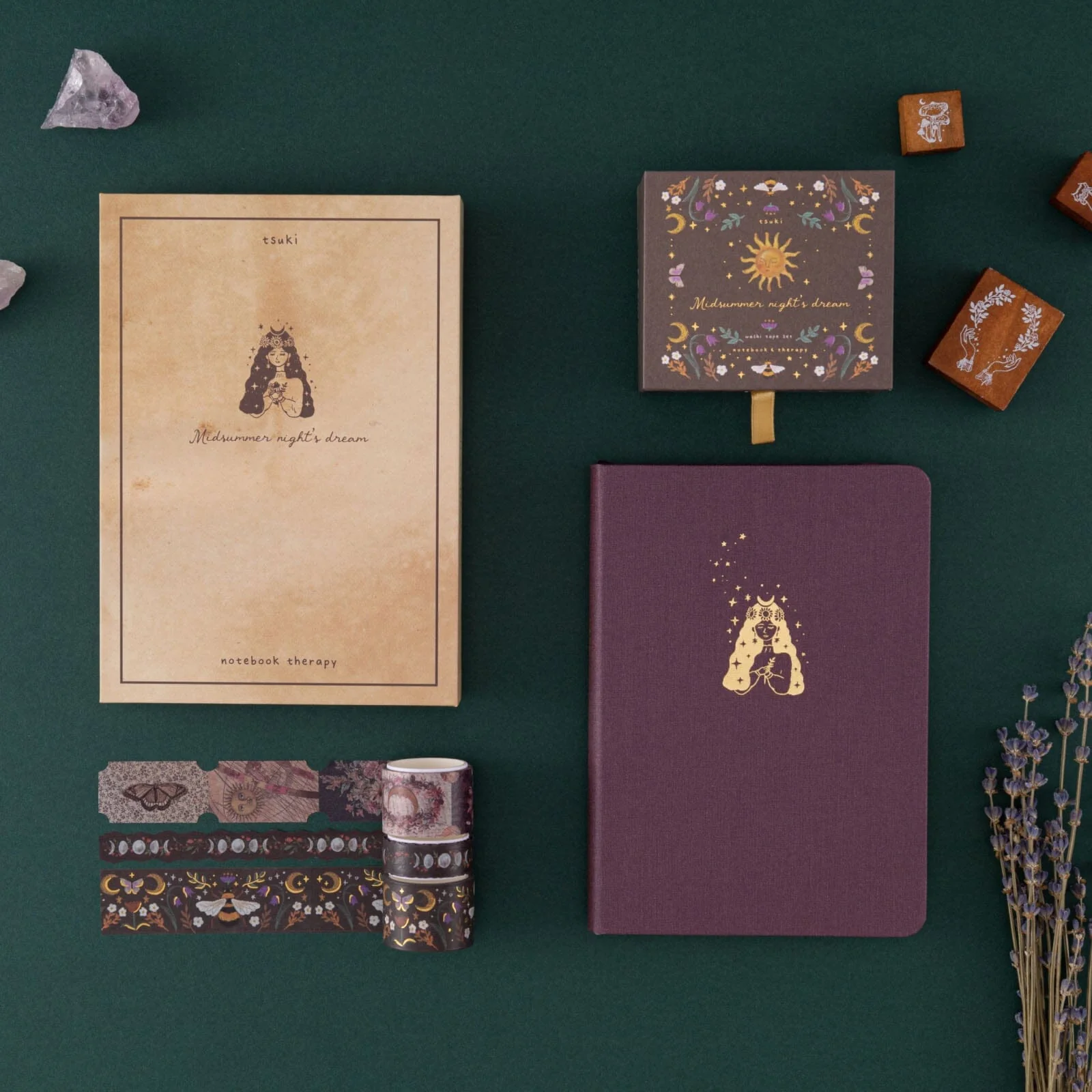 Tsuki ‘Summer Witch’ Limited Edition Glitter Linen Bullet Journal ☾ - Image 6
