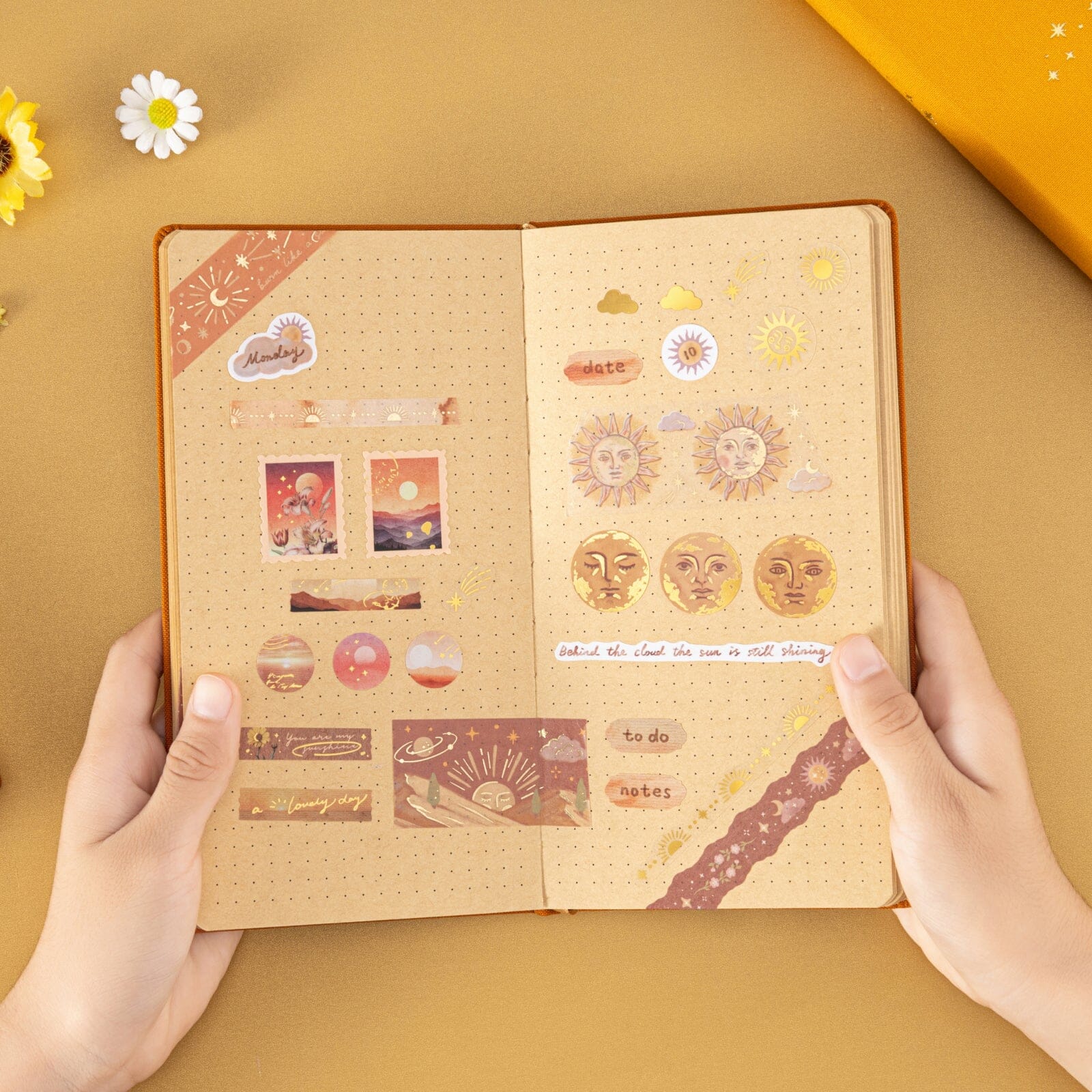 Tsuki ‘Sunbeam Magic’ Kraft Travel Notebook ☾ - Image 4