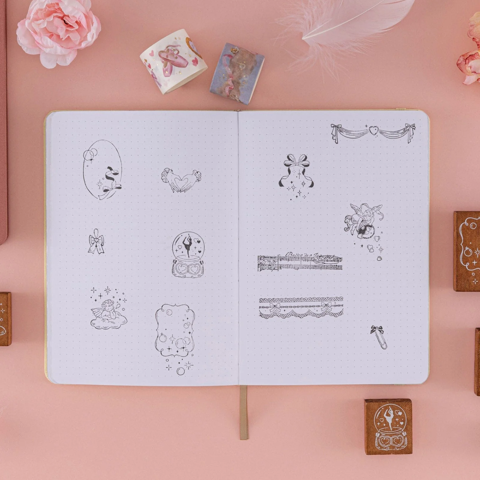 Tsuki ‘Sweet Ballet’ Bullet Journal Stamp Set ☾ - Image 12