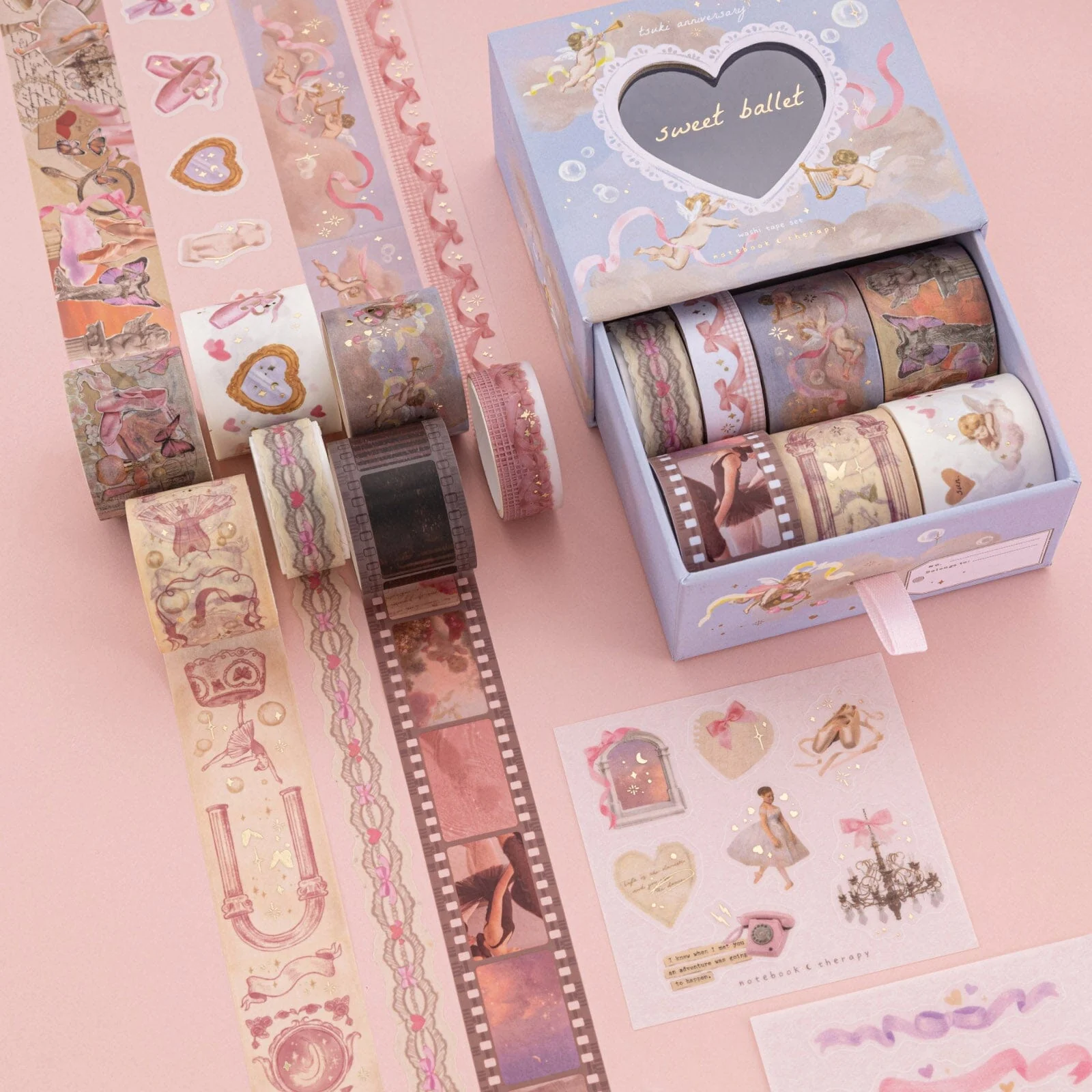 Tsuki ‘Sweet Ballet’ Washi Tape Set ☾ - Image 9
