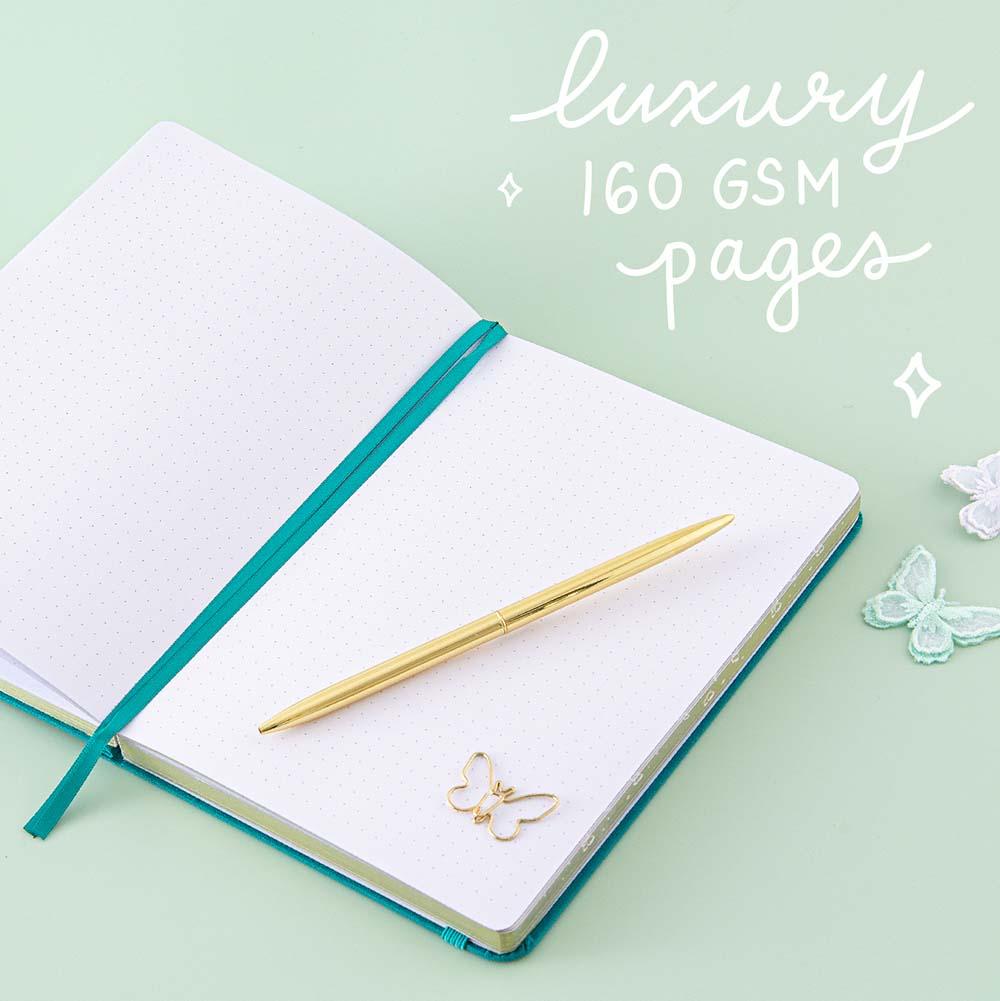 Tsuki Teal Sky ‘Flutter + Dream’ Limited Edition Bullet Journal by Notebook Therapy x Pelinkan ☾ - Image 6